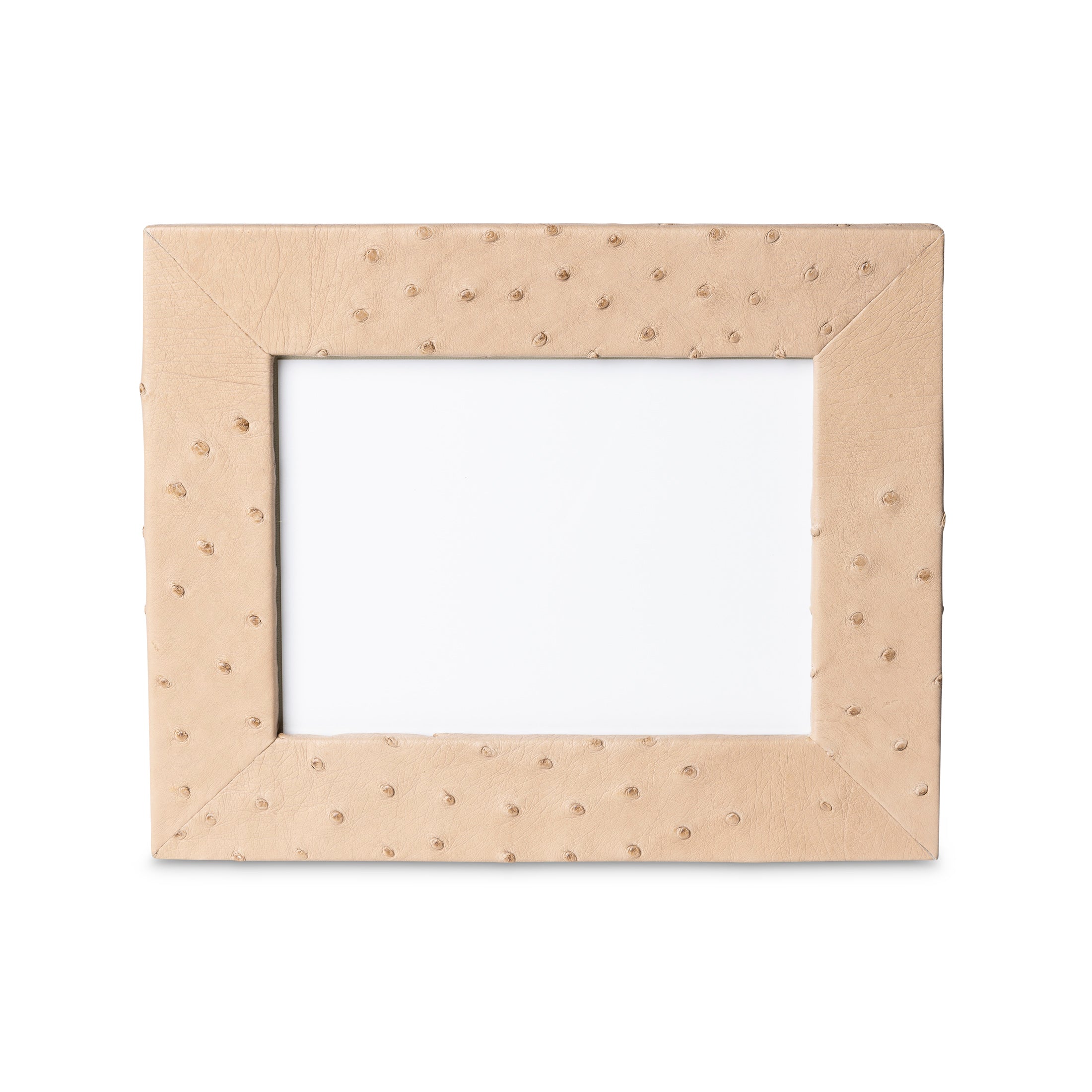 Ostrich Leather Photo Frame - Cream