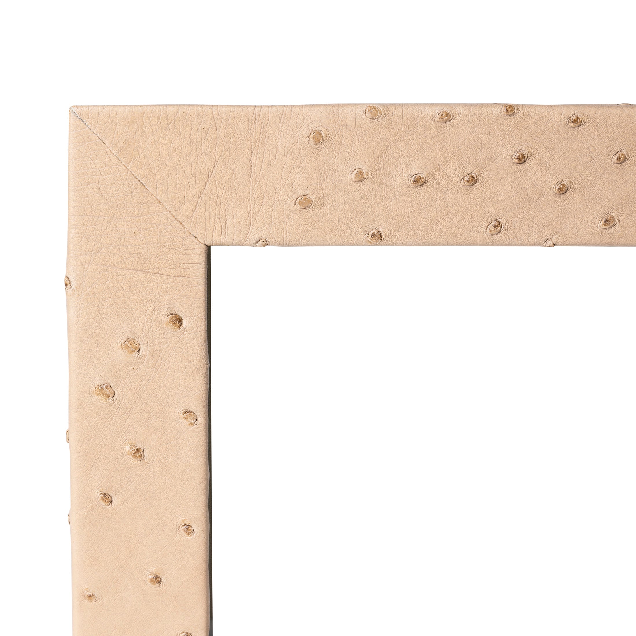 Ostrich Leather Photo Frame - Cream