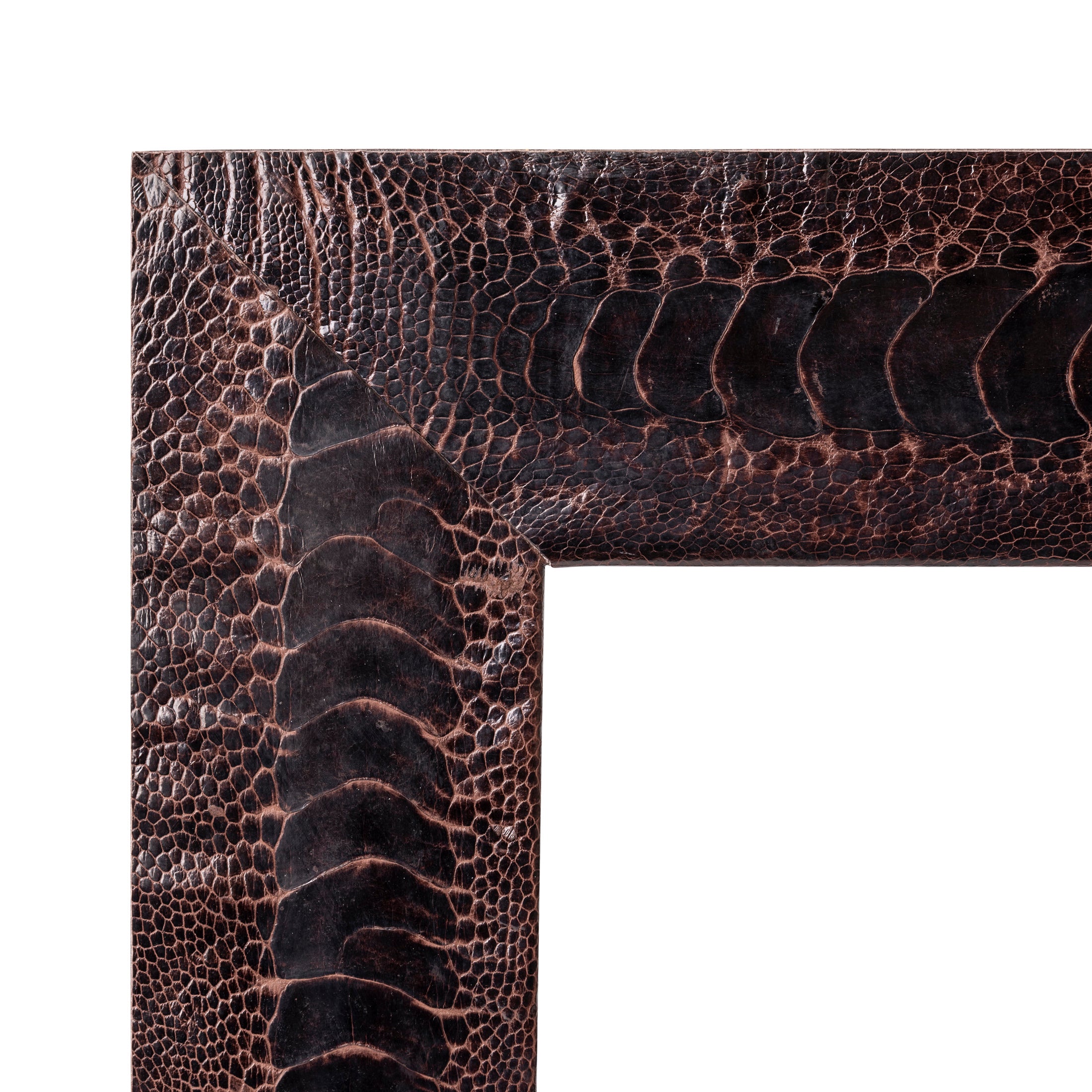 Ostrich Shin Leather Photo Frame - Brown