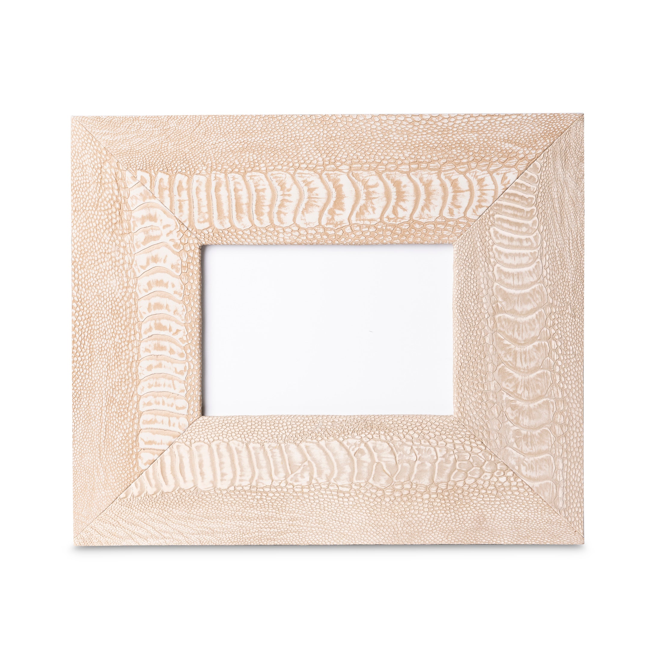 Ostrich Shin Leather Photo Frame - Stone-Washed