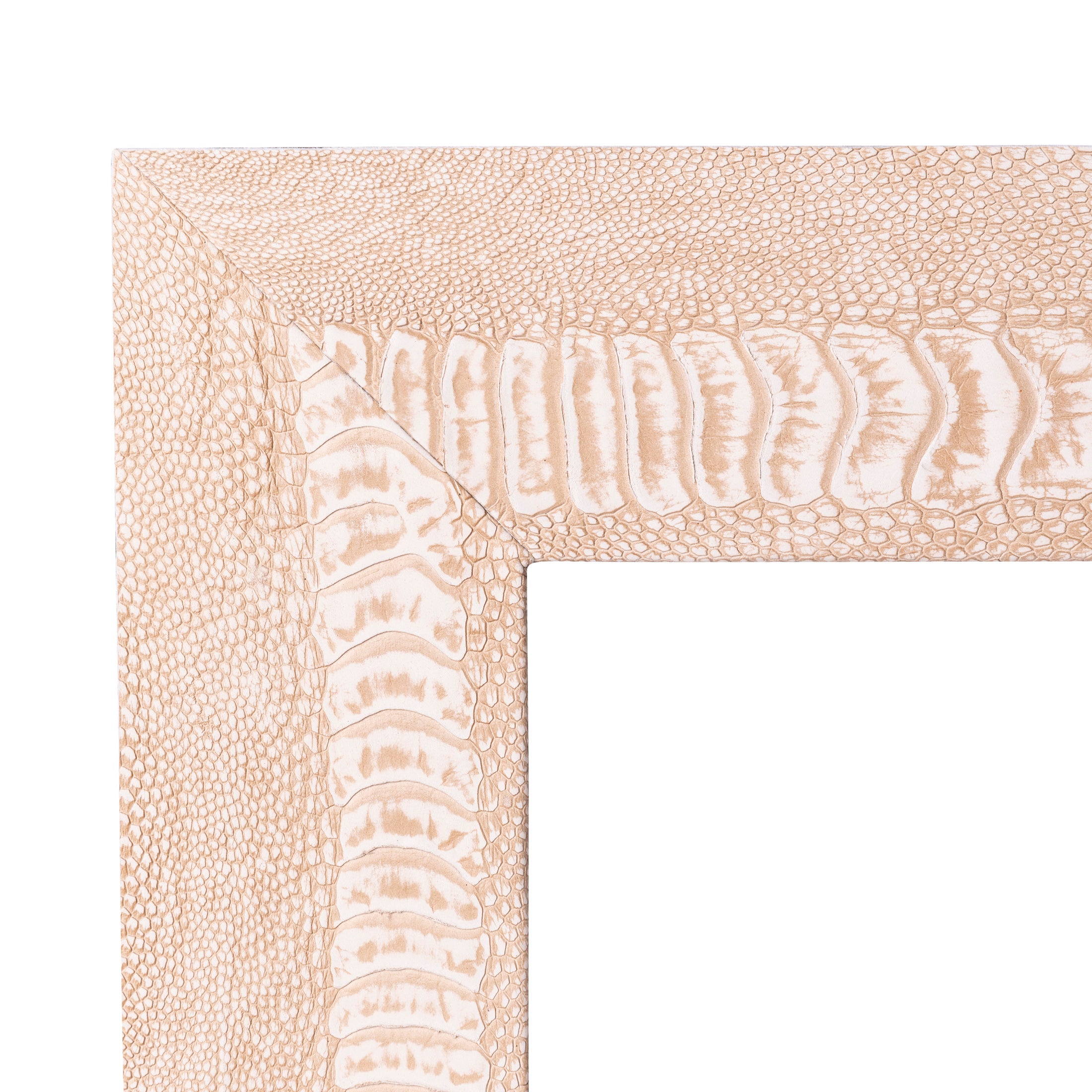 Ostrich Shin Leather Photo Frame - Stone-Washed