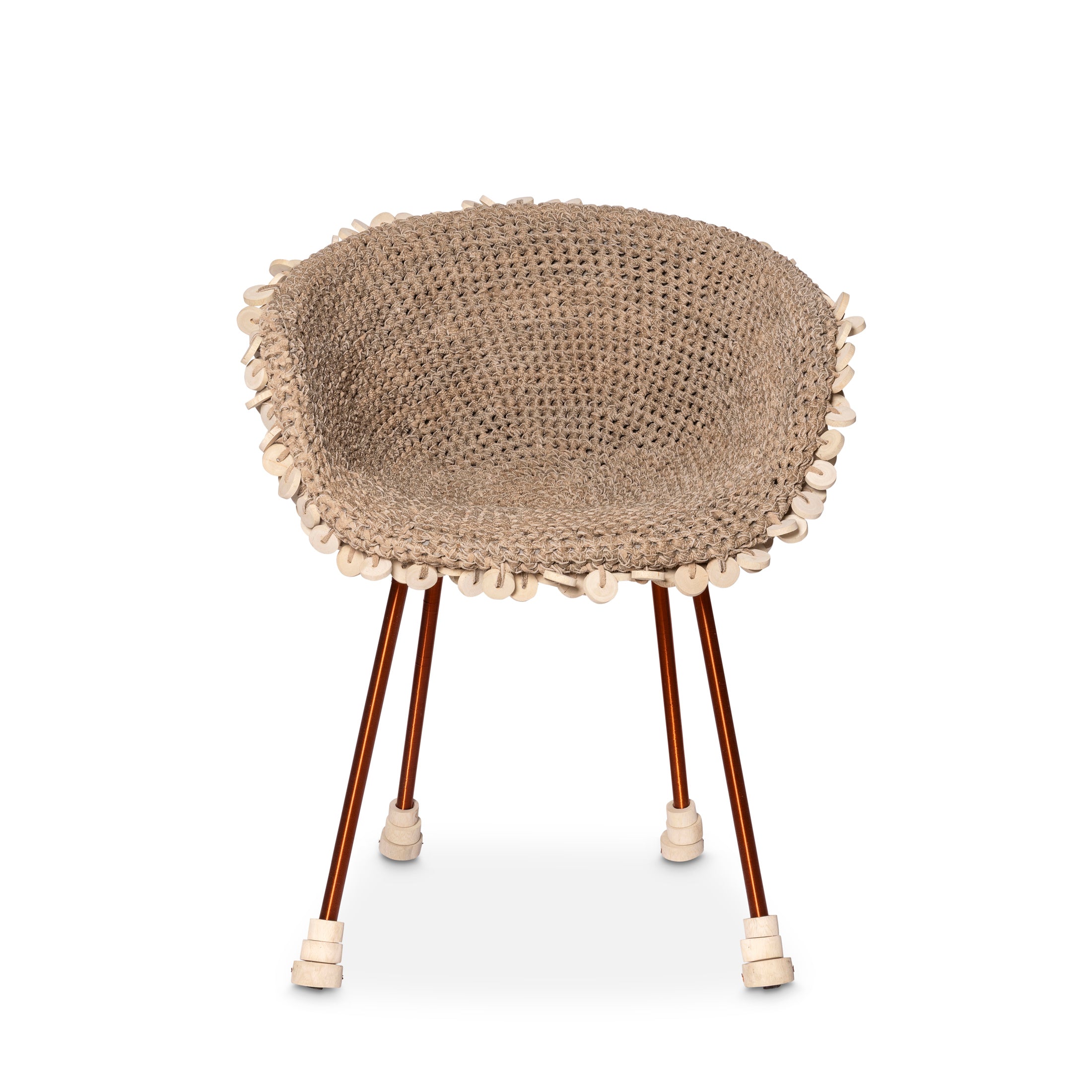 Chobe Crocheted Leather Chair