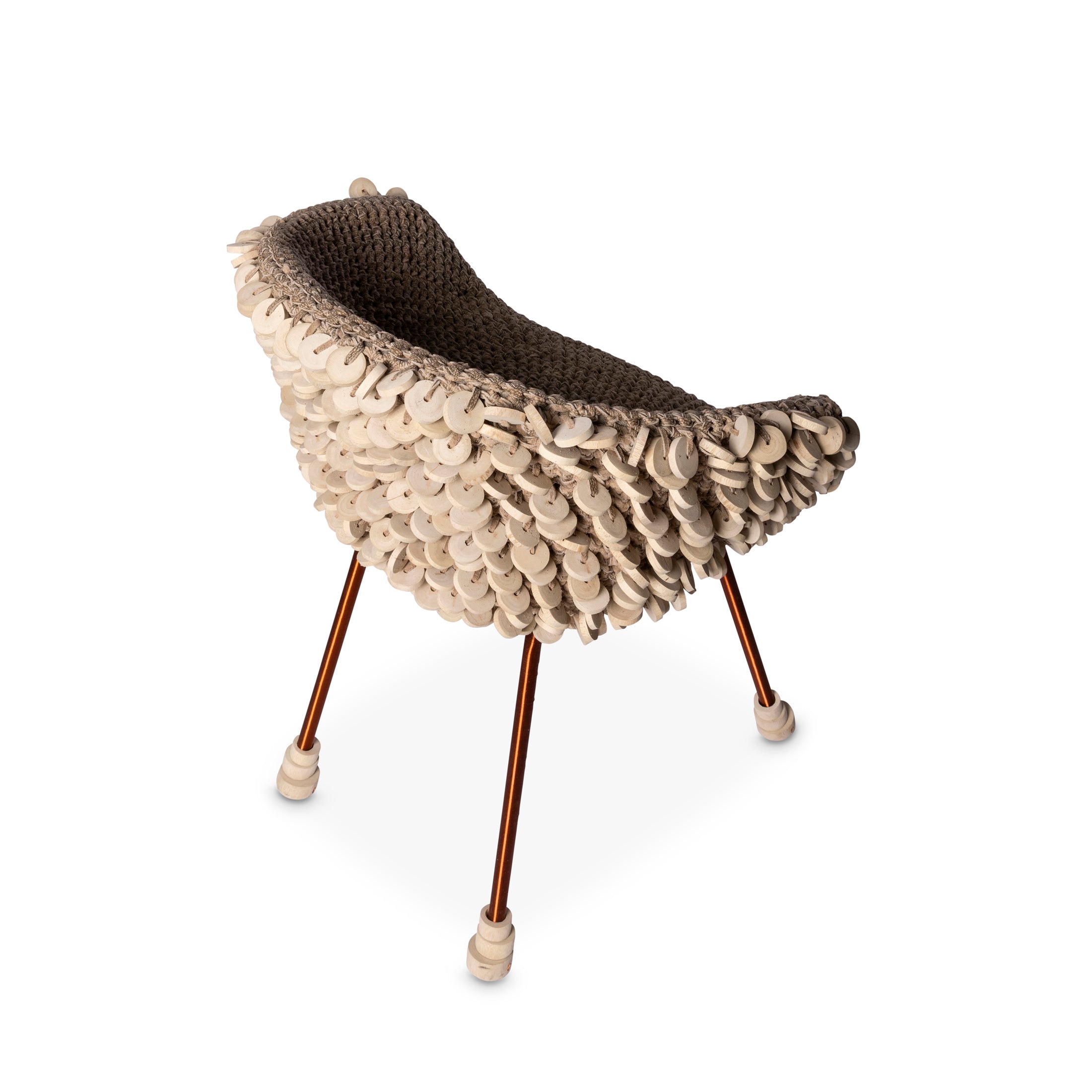 Chobe Crocheted Leather Chair