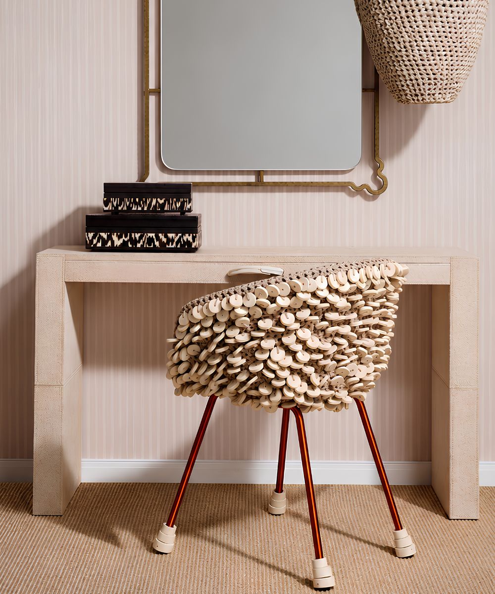 Chobe Crocheted Leather Chair