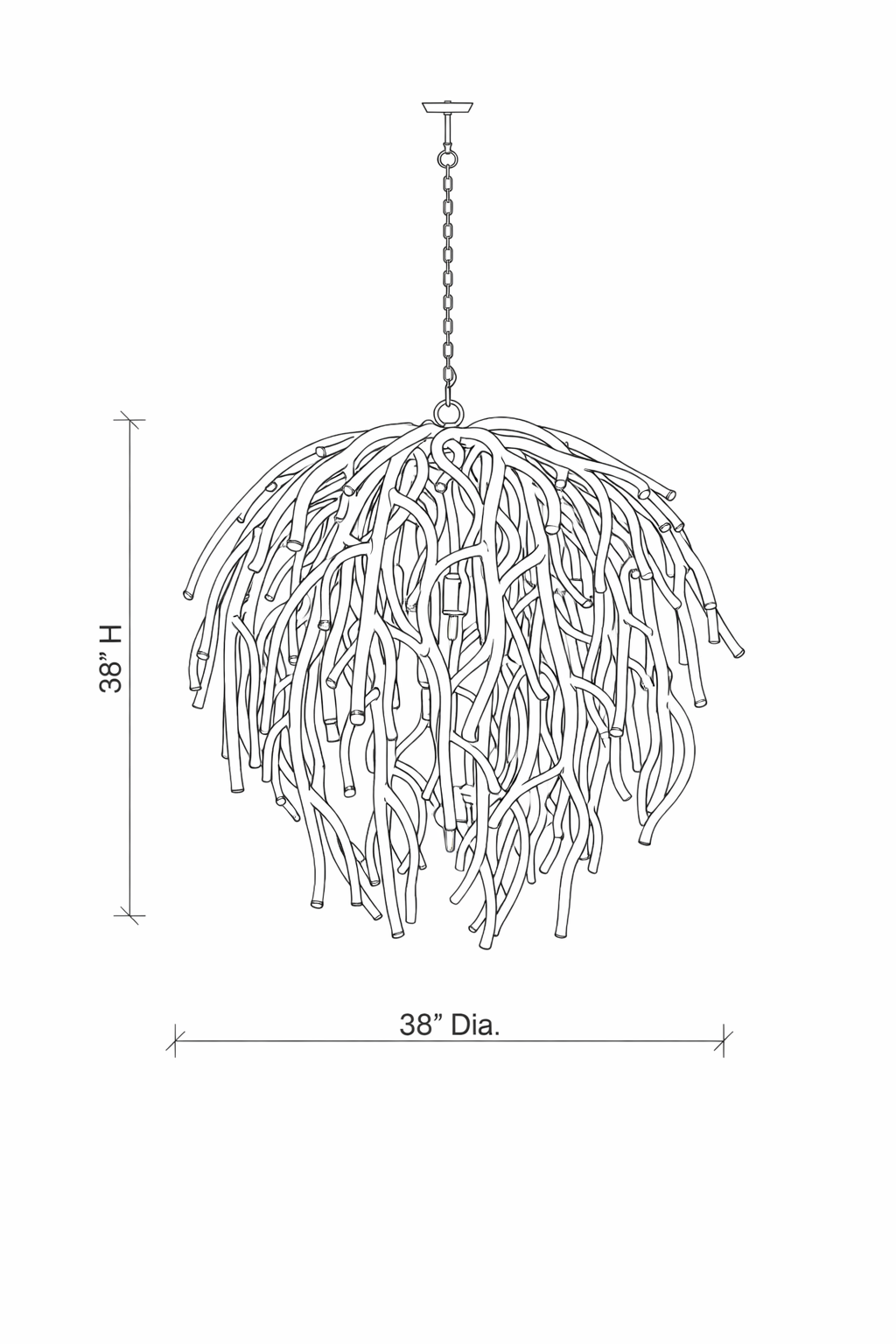 Ballito Jute Coral Chandelier