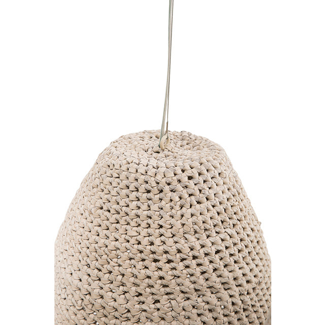 3-Crocheted Leather Pod Cluster Chandelier