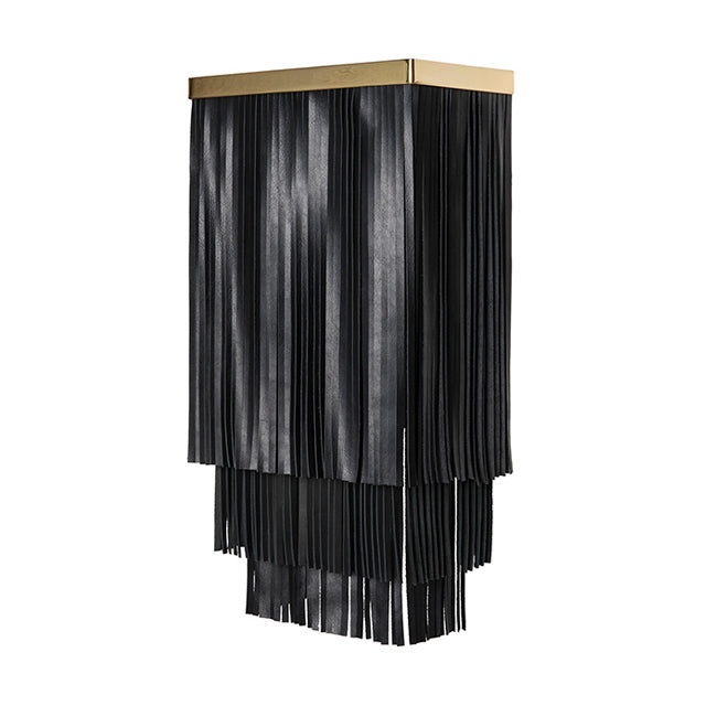 Ndidi Wall Sconce - Brass - Premium Leather