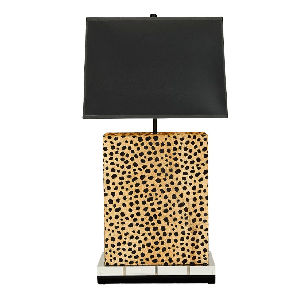 Ingulule Cheetah Print Block Lamp
