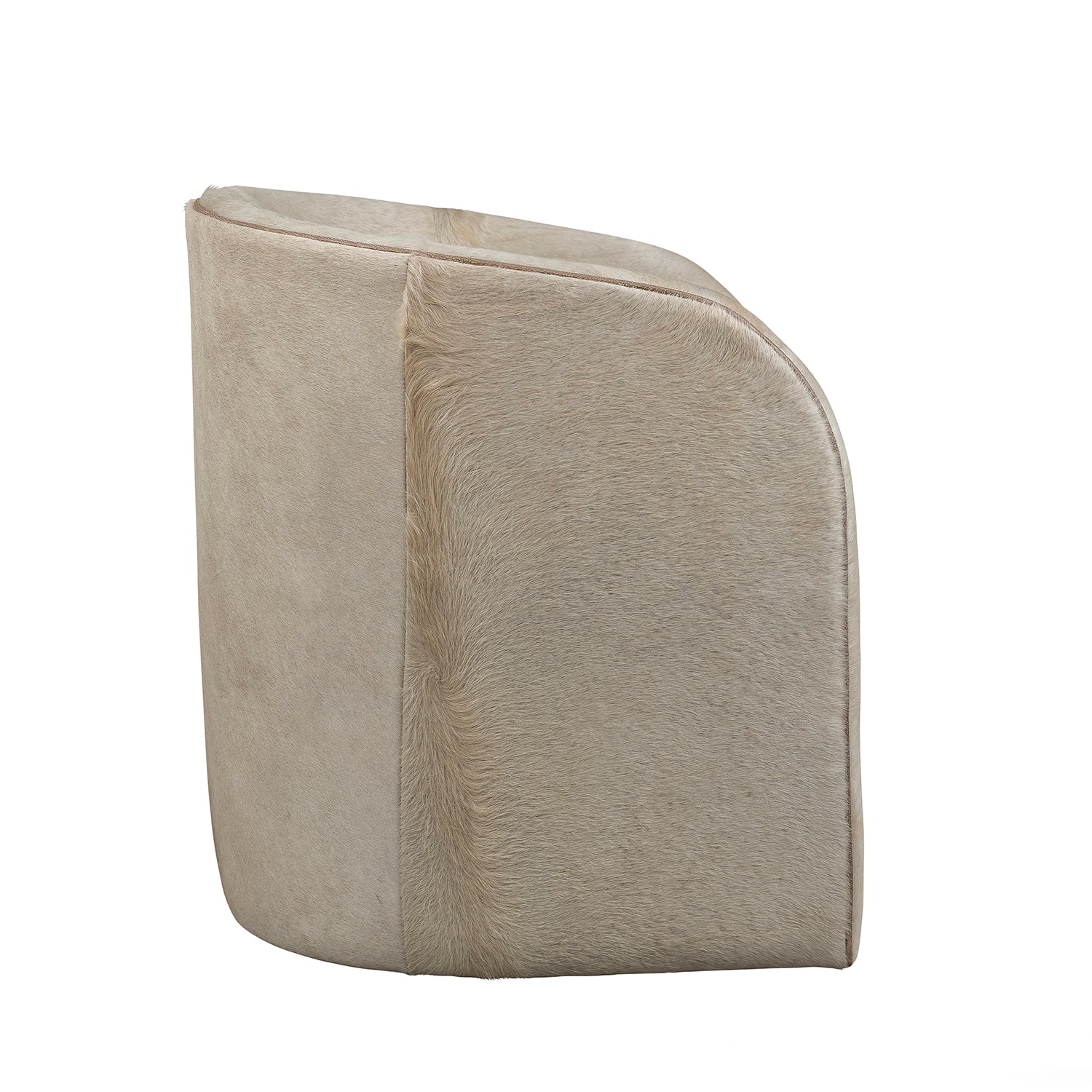 Inkomo Cream Cow Hide Barrel Chair