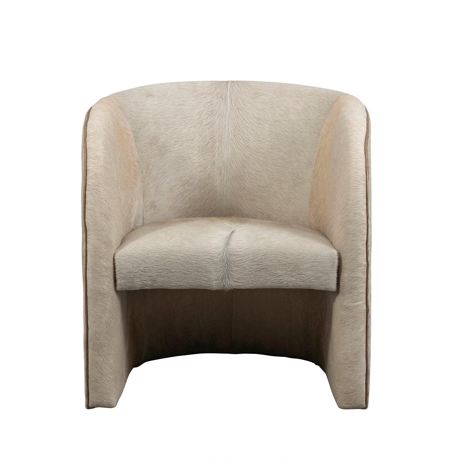 Inkomo Cream Cow Hide Barrel Chair