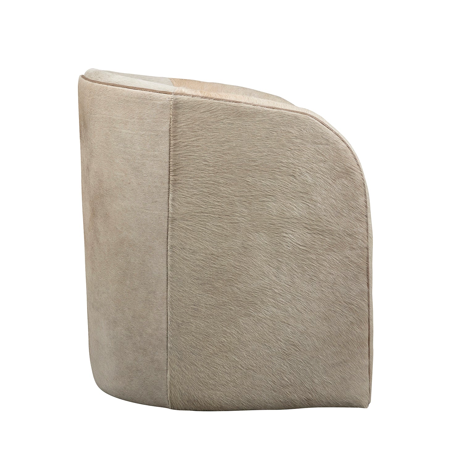 Inkomo Cream Cow Hide Barrel Chair