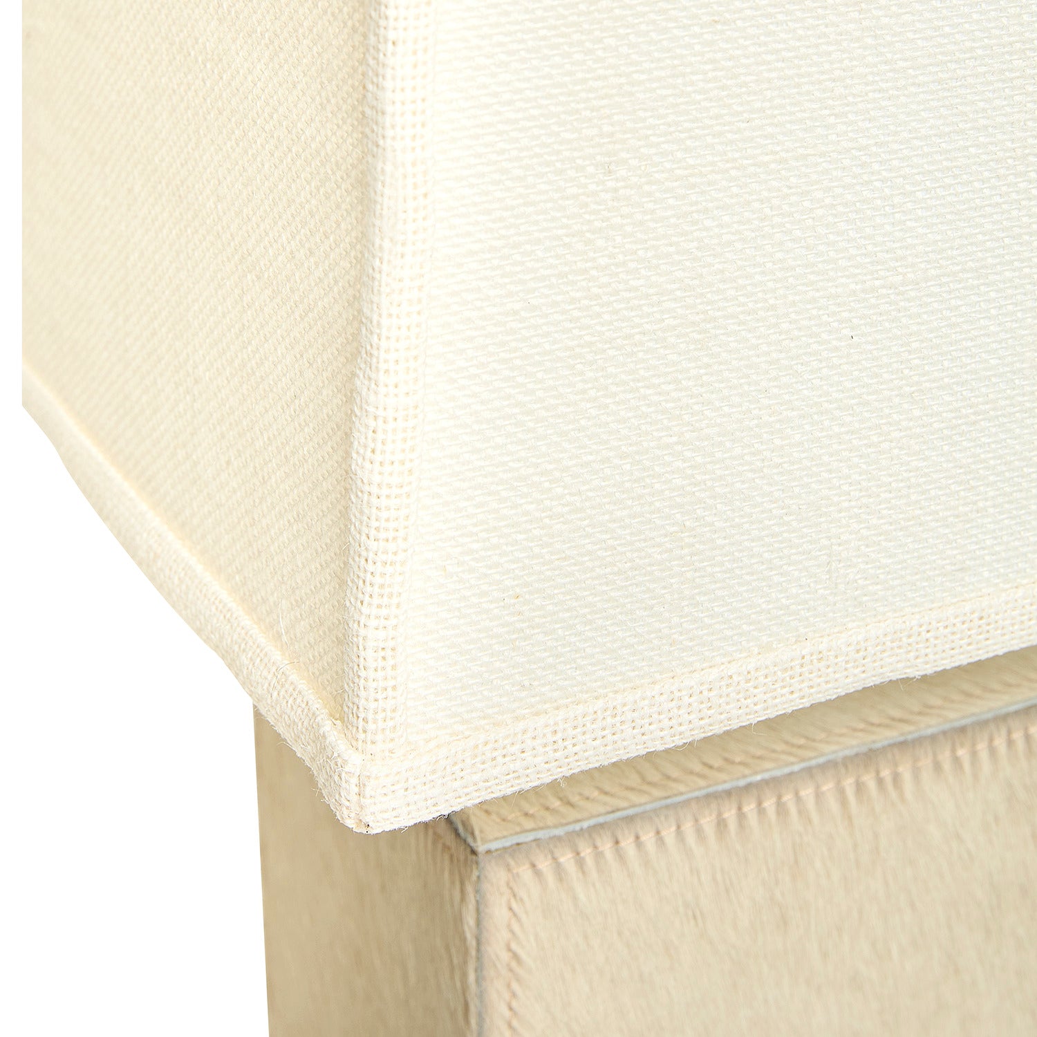 Marula Cream Cow Hide Block Lamp