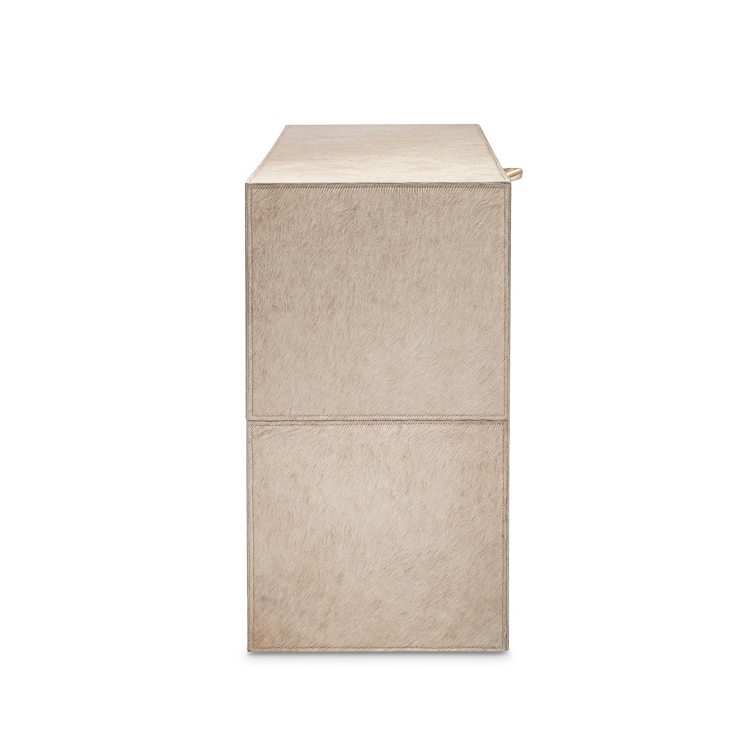 Watusi Cream Cow Hide Console Table