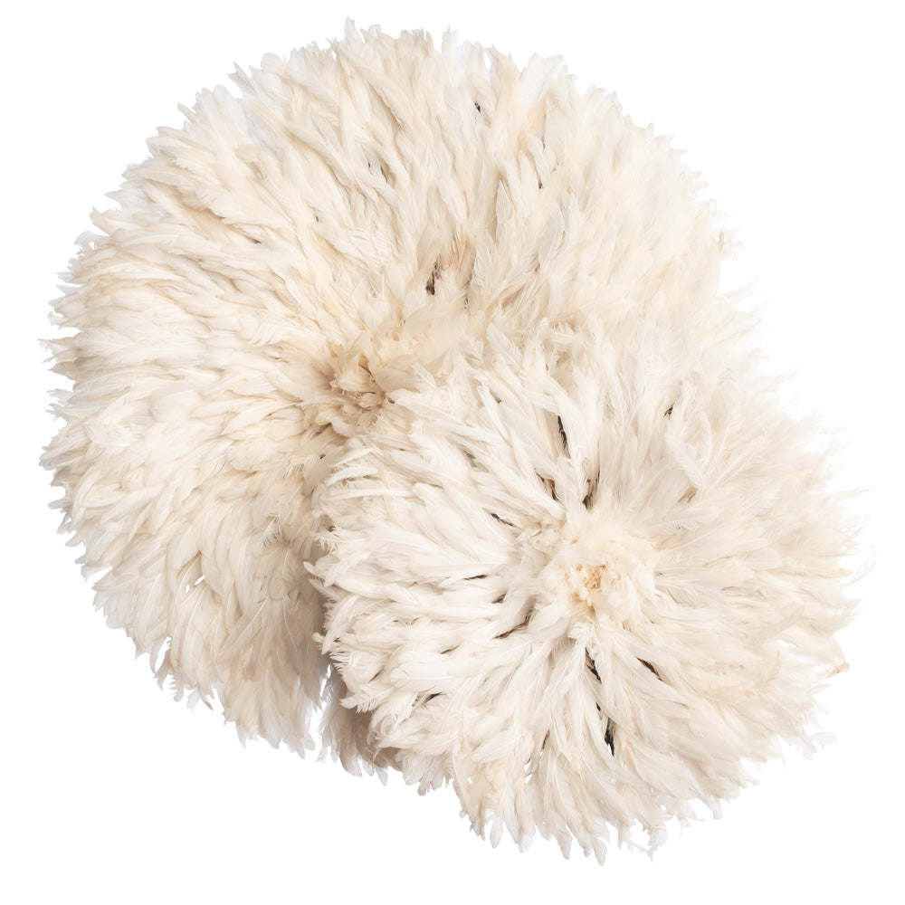 Juju Feather Hat - 32" - Cream