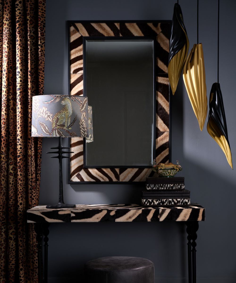 Zebra Hide Rectangle Mirror - Large