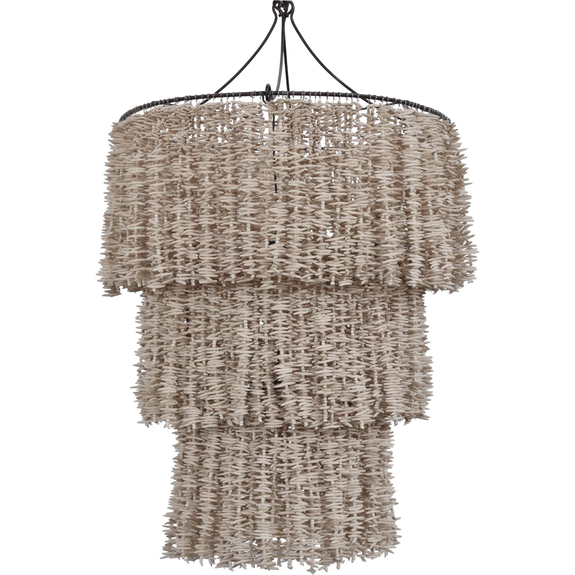 Acacia Spikey Chandelier - Ivory