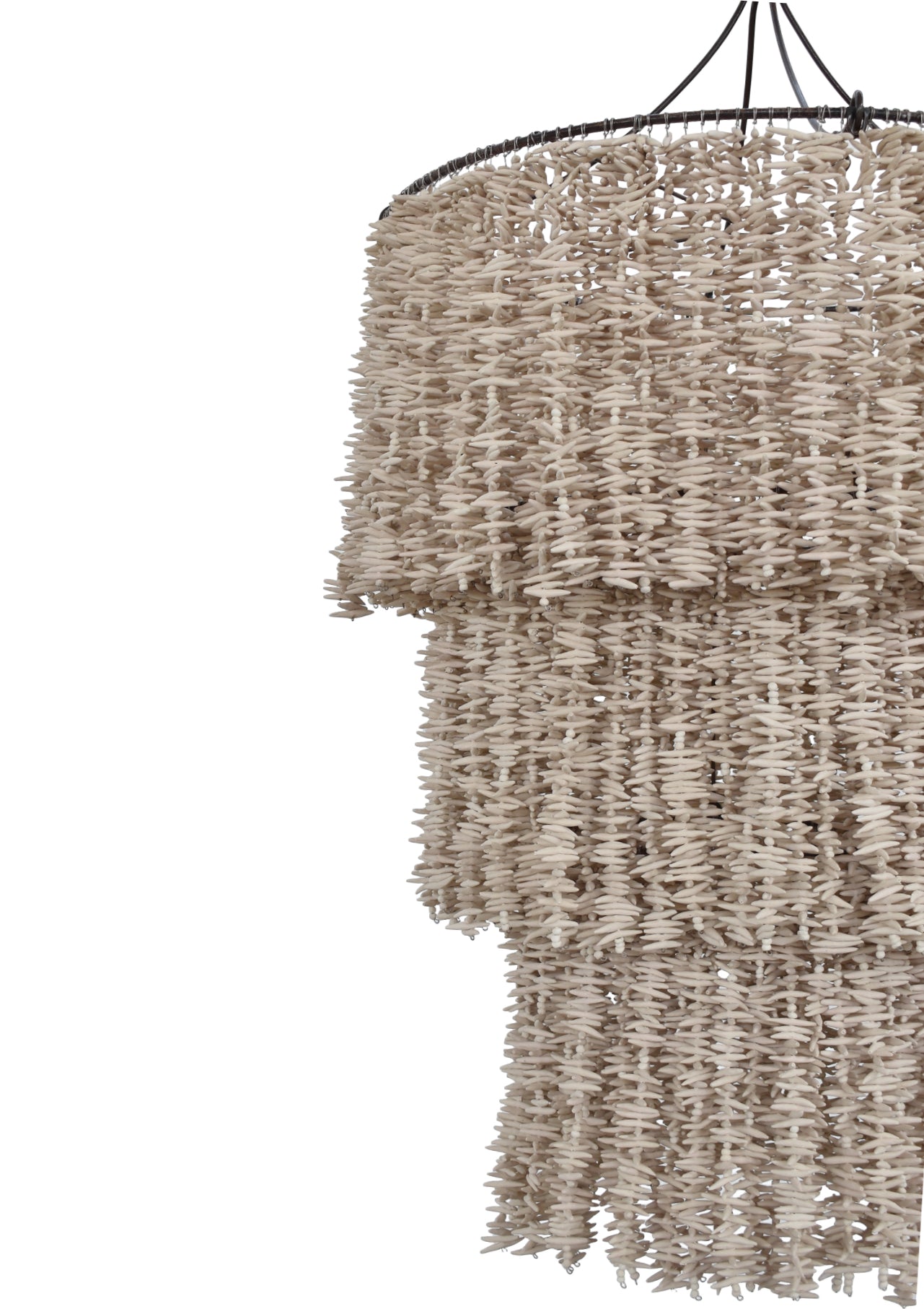 Acacia Spikey Chandelier - Ivory