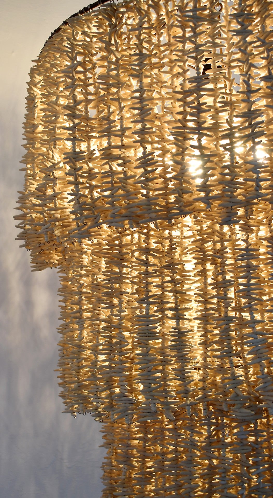 Acacia Spikey Chandelier - Ivory