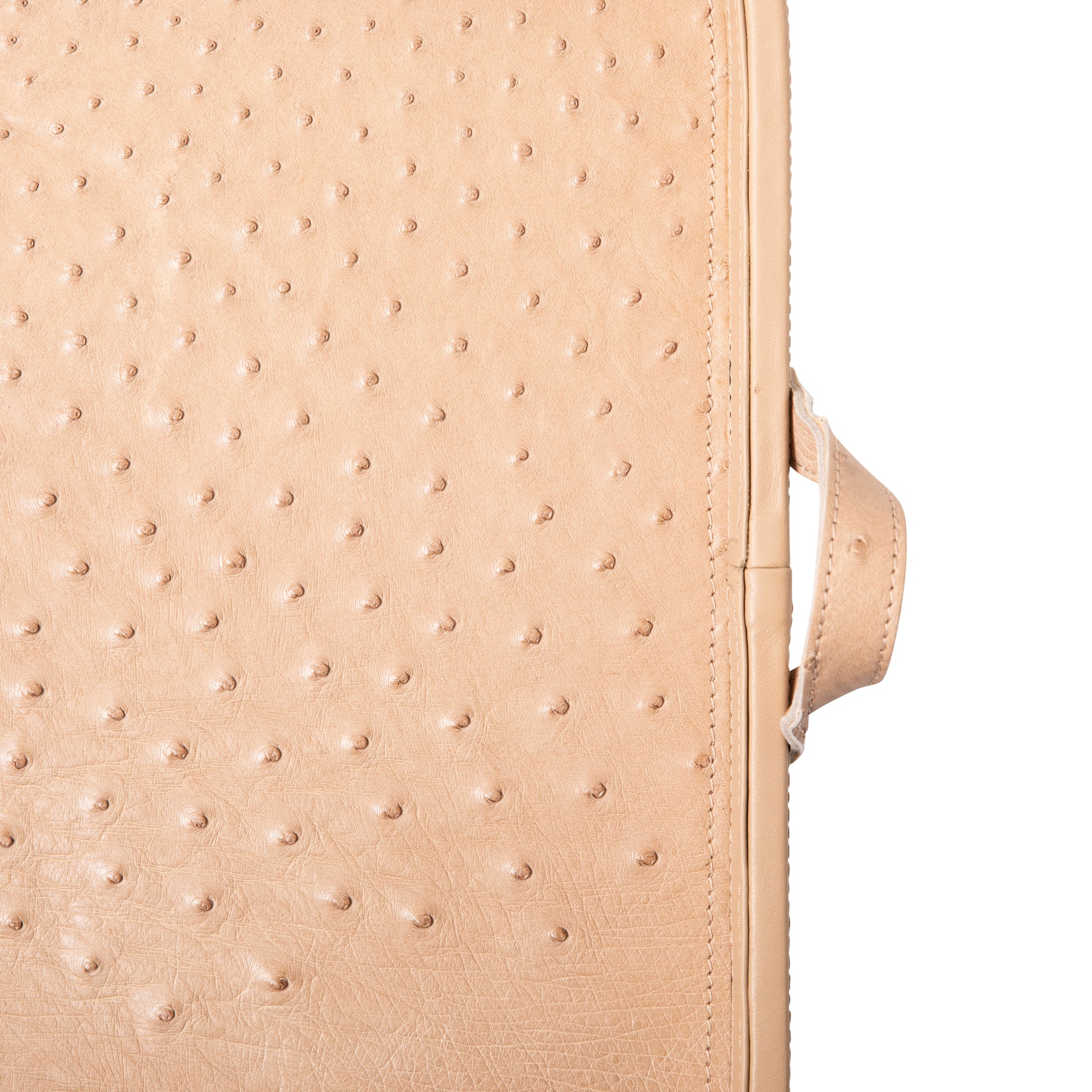 Ostrich Leather Inlay Tray - Cream