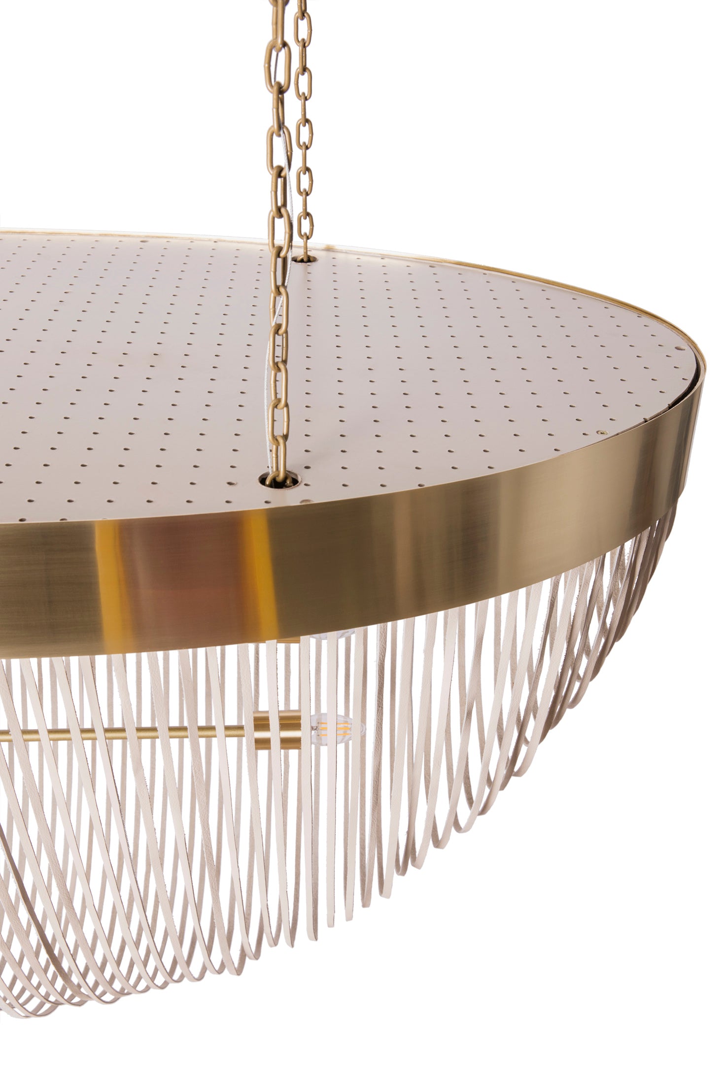 Romantic Brass Oval Chandelier