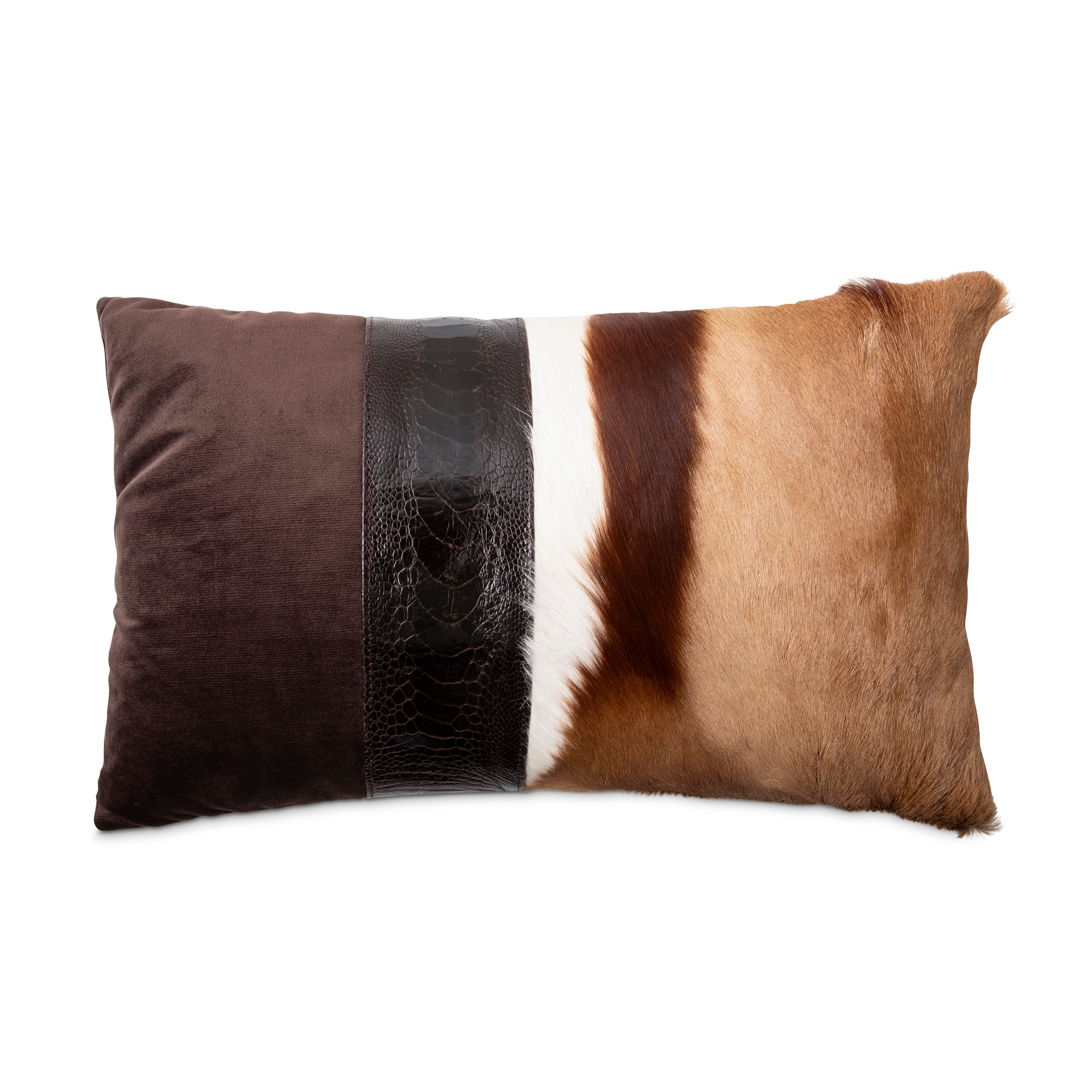 Springbok Hide & Ostrich Shin Pillow