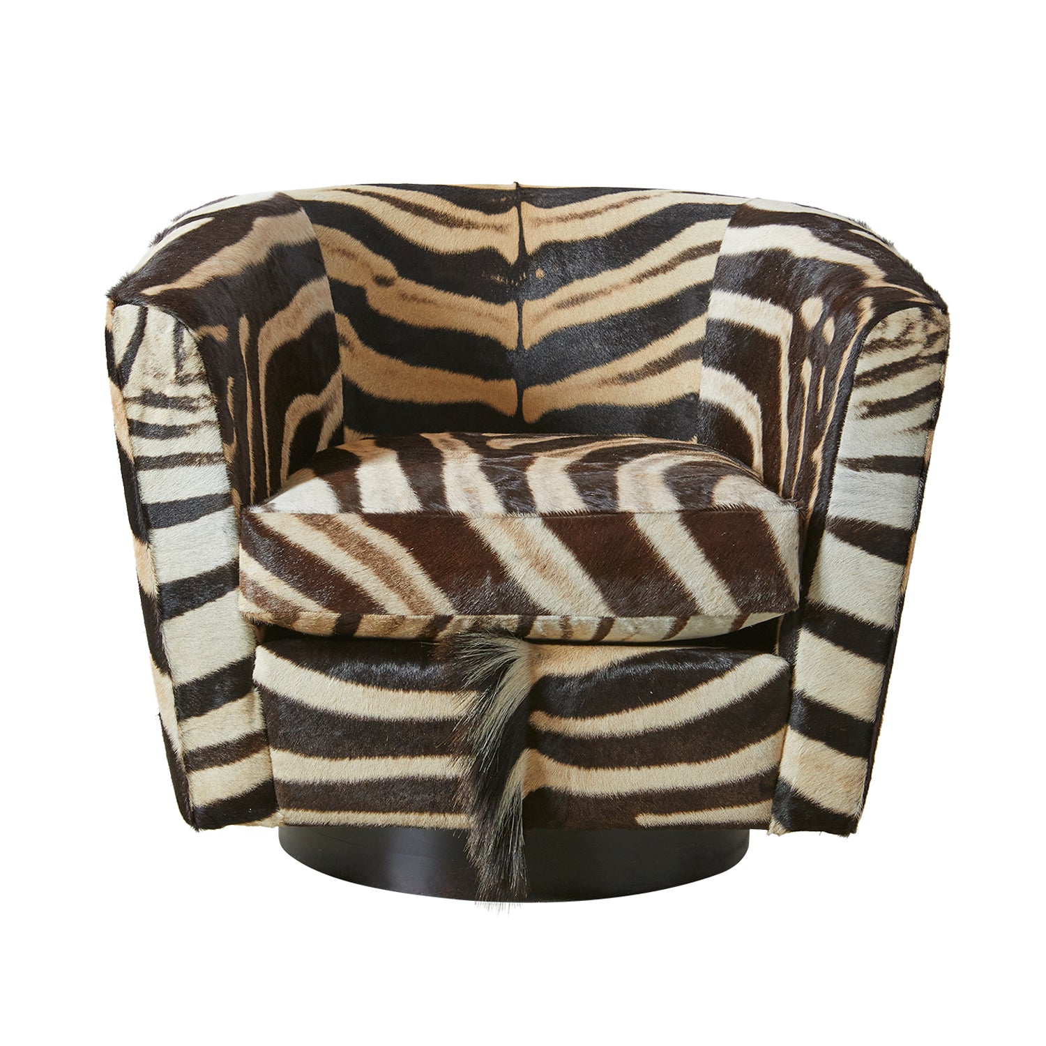 Zebra Hide Swivel Chair