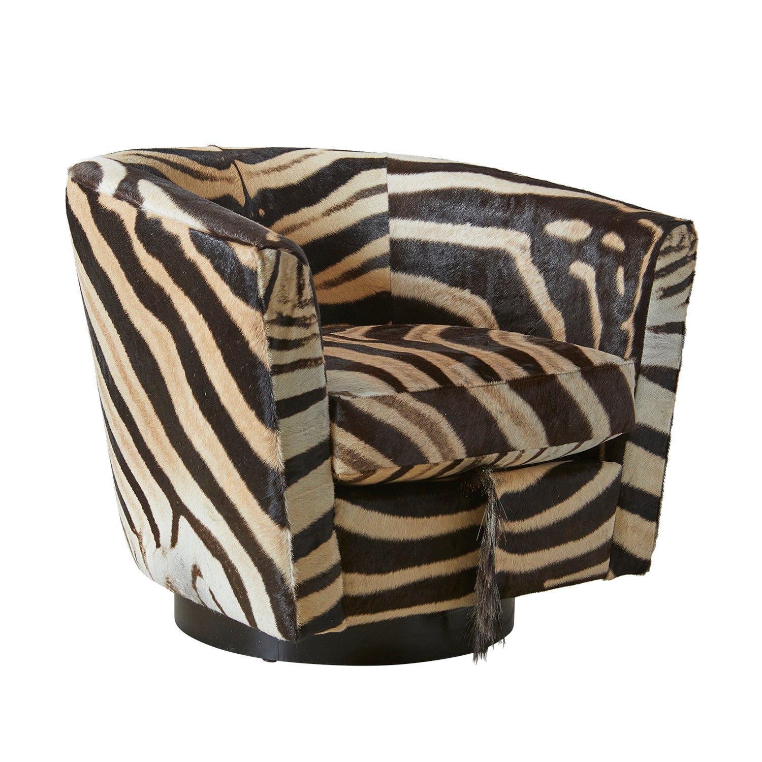 Zebra Hide Swivel Chair