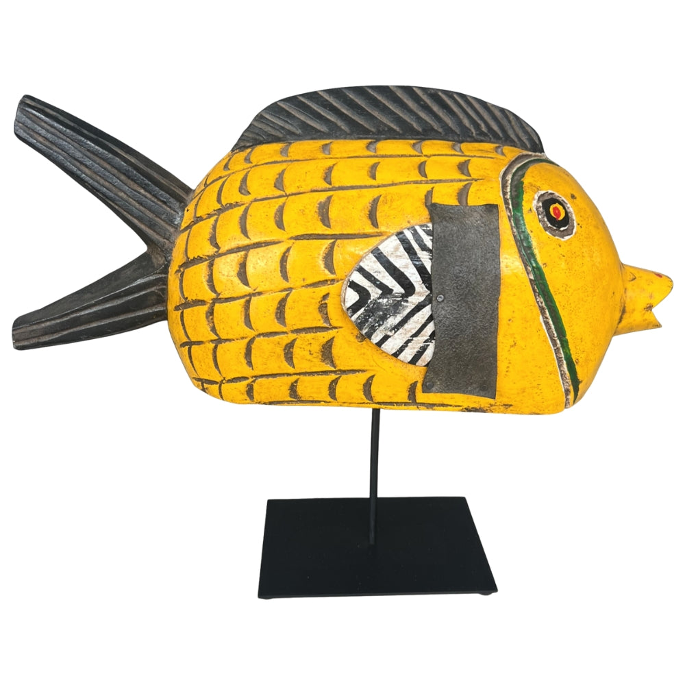 Bozo Fish on Stand - Yellow