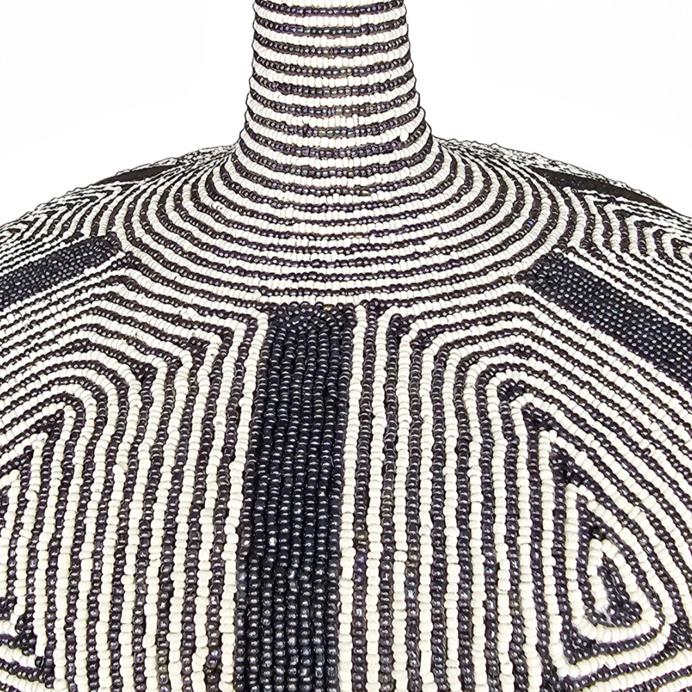 Beaded Clay Tikar Style Rio Vase - Pearl