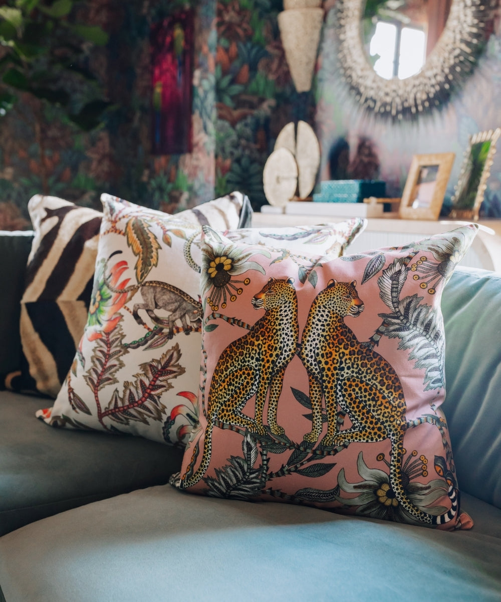 Monkey Bean Pillow - Linen - Parakeet