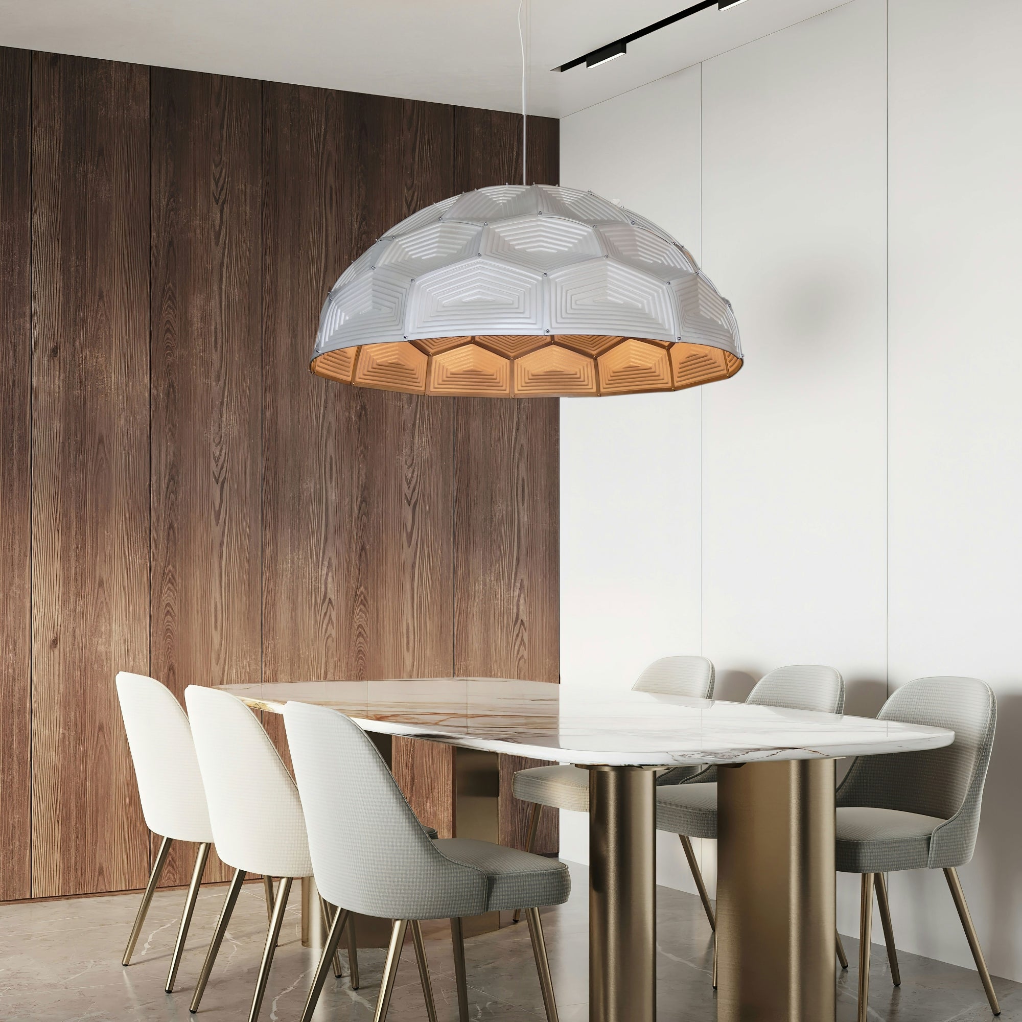Turtle Dome Light - Embossed Pearl Leather