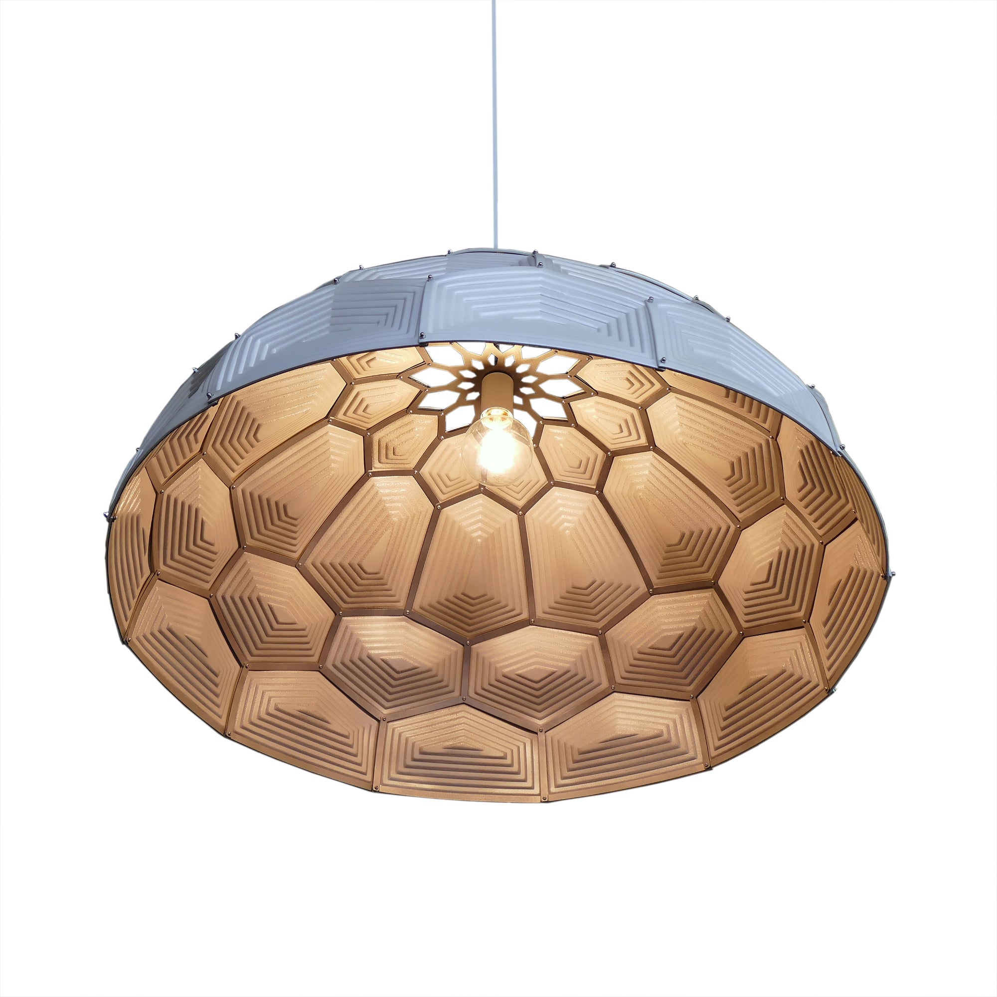 Turtle Dome Light - Embossed Pearl Leather