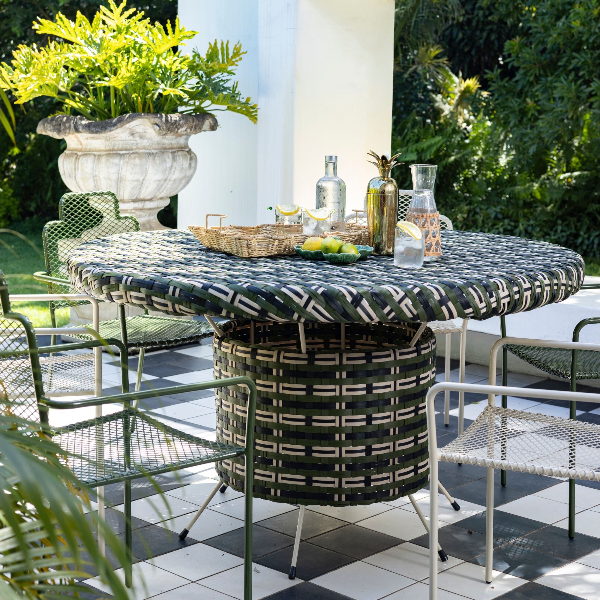 Woven Outdoor Dining Table - Palm