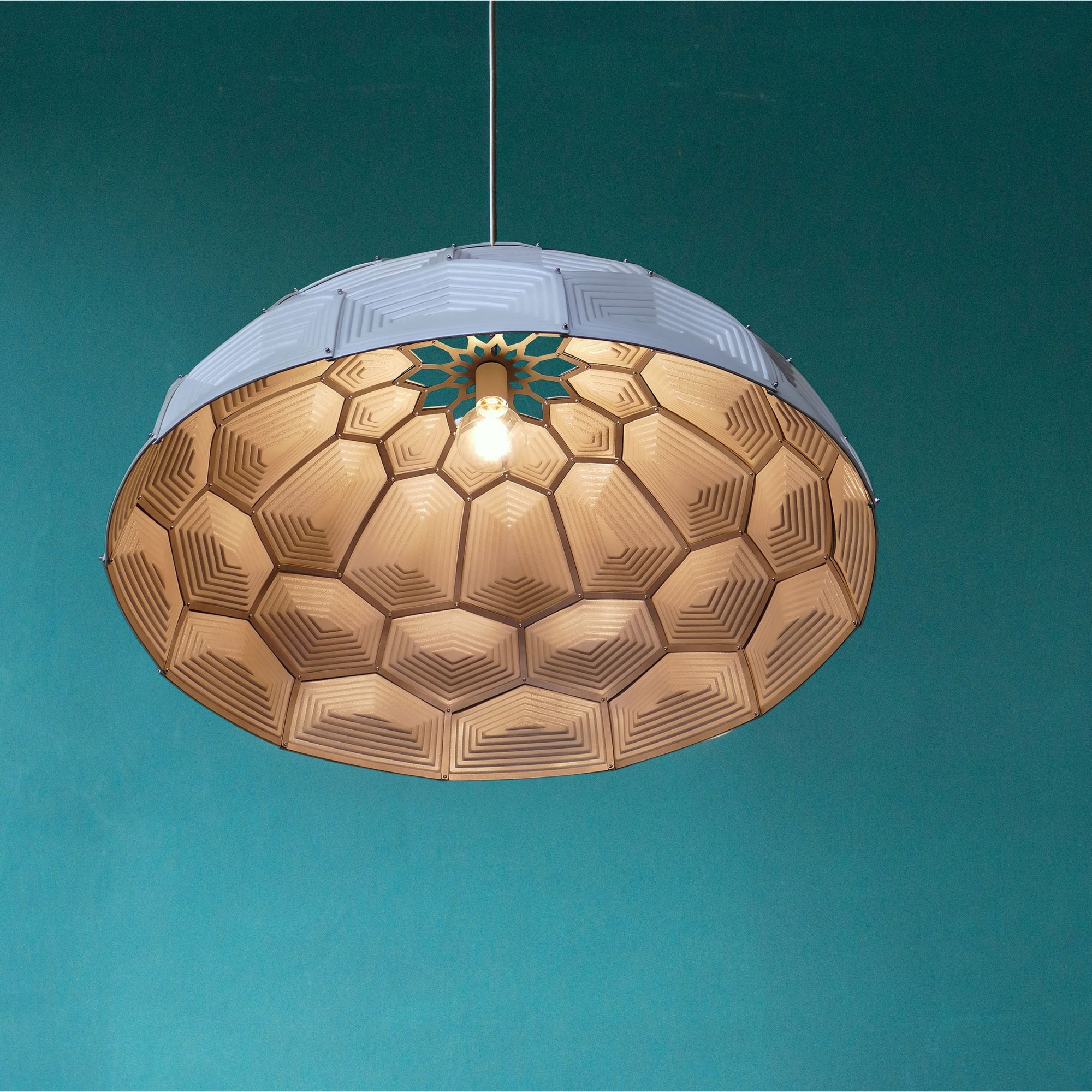 Turtle Dome Light - Embossed Pearl Leather