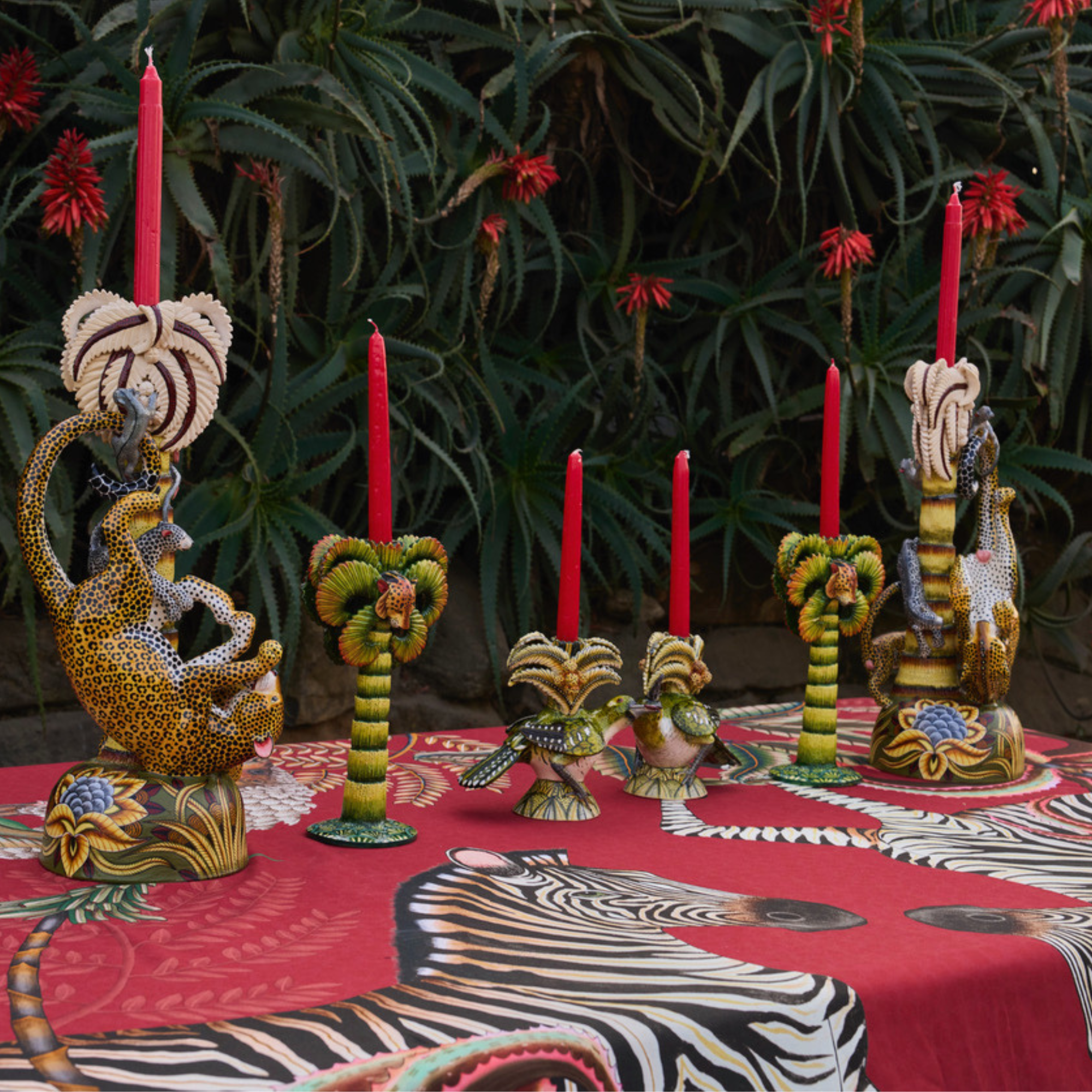 Pangolin Park Tablecloth - Royal Red