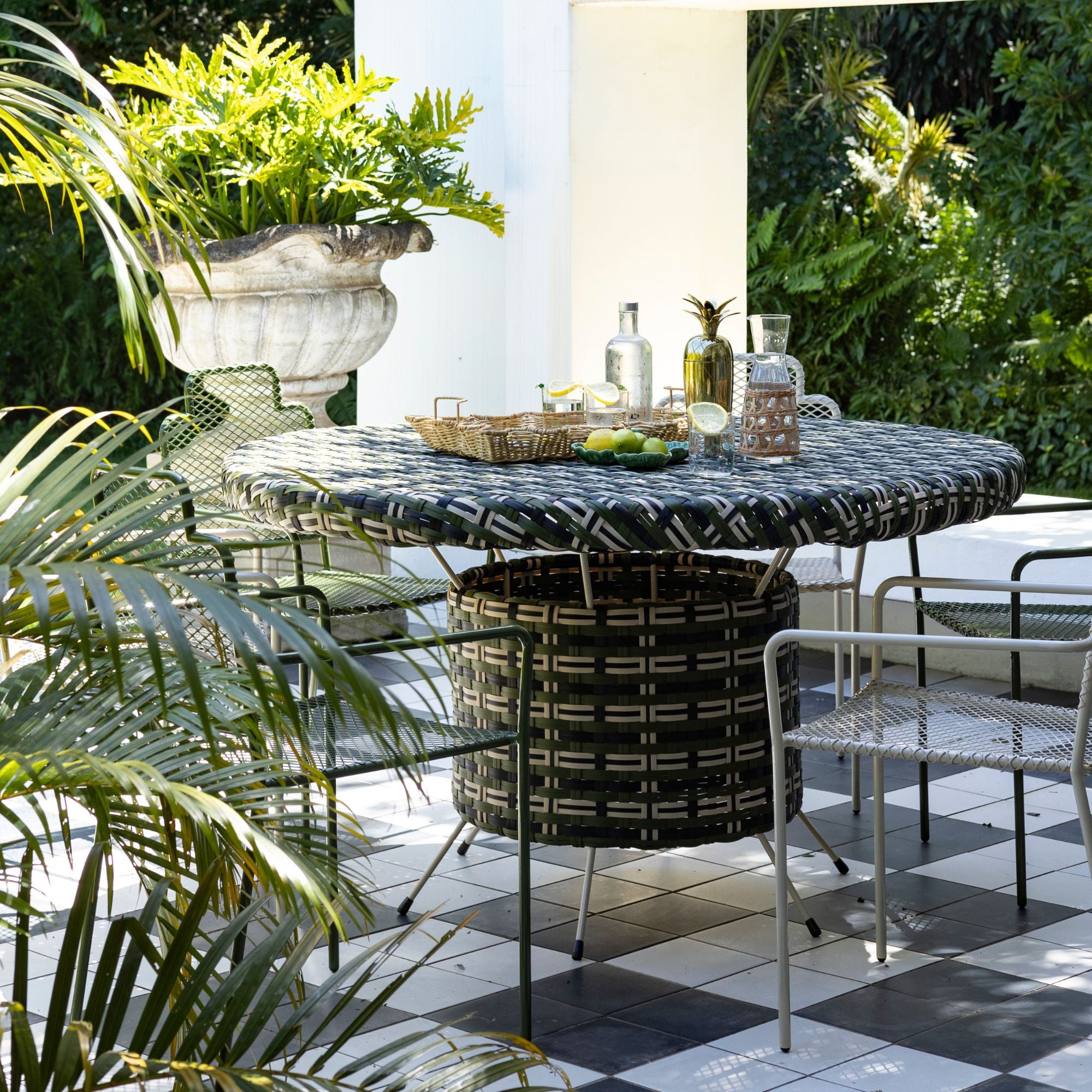 Woven Outdoor Dining Table - Palm