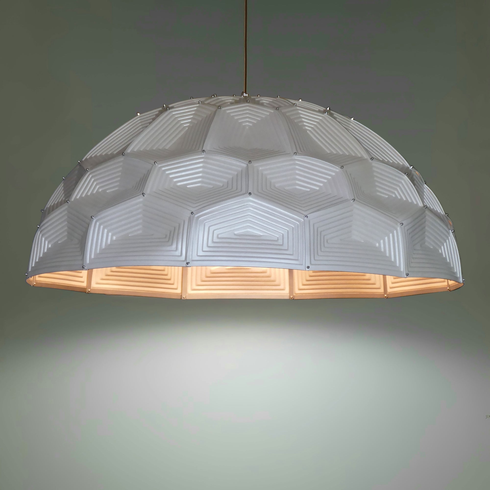 Turtle Dome Light - Embossed Pearl Leather