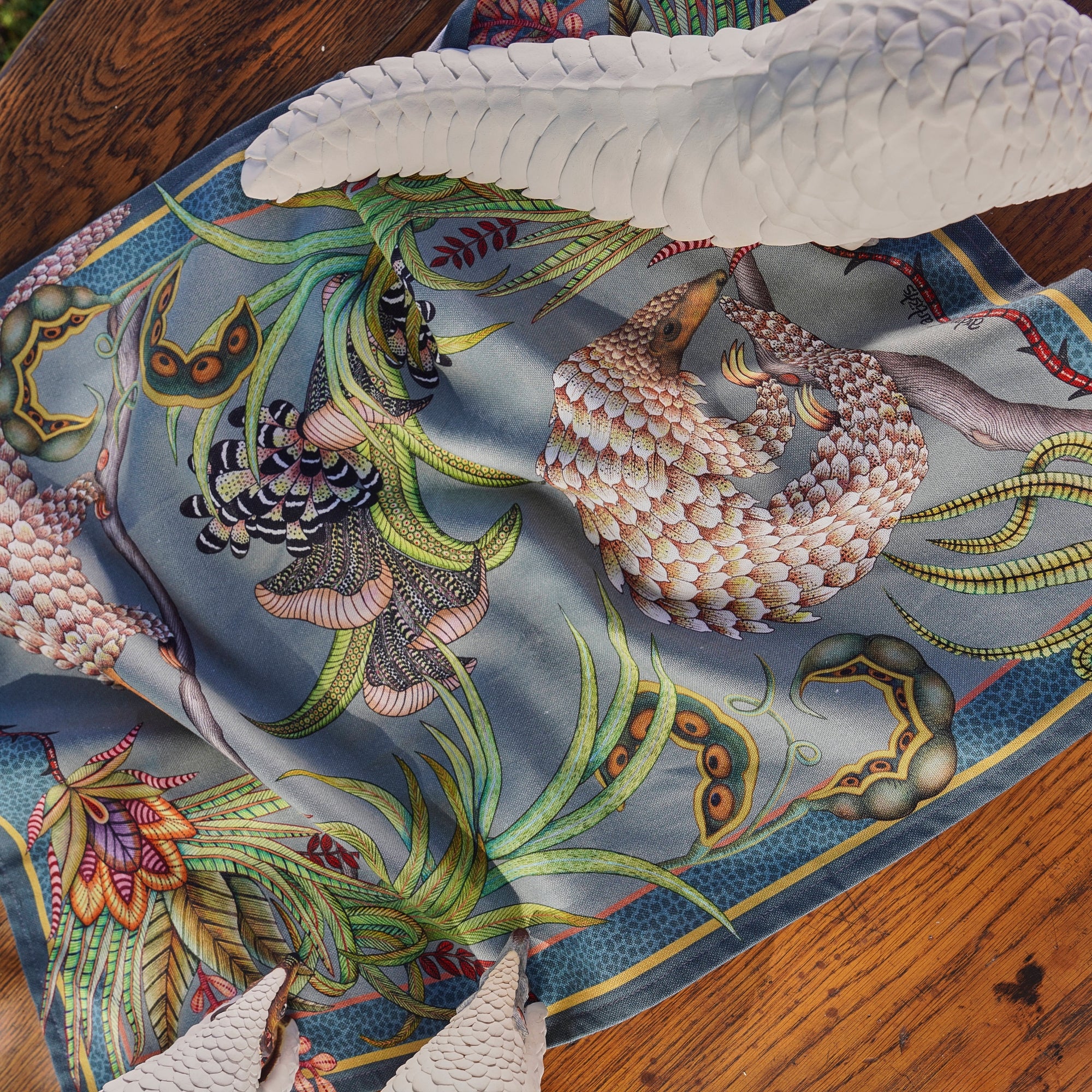 Pangolin Pair Tea Towel - Ash