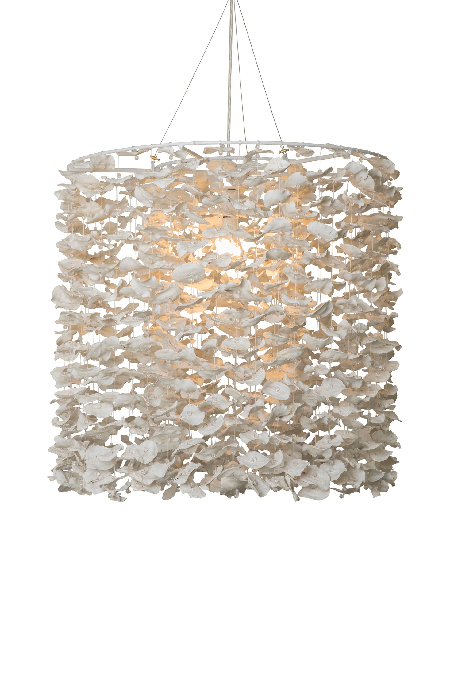 Round Snowflake Jacaranda Pod Chandelier