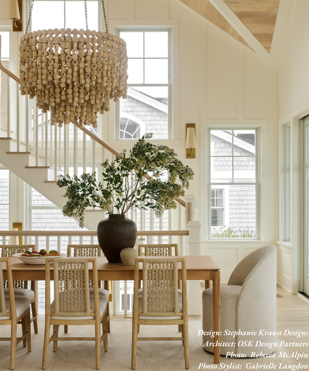 Large Round Wood Disc Chandelier in Natural Finish