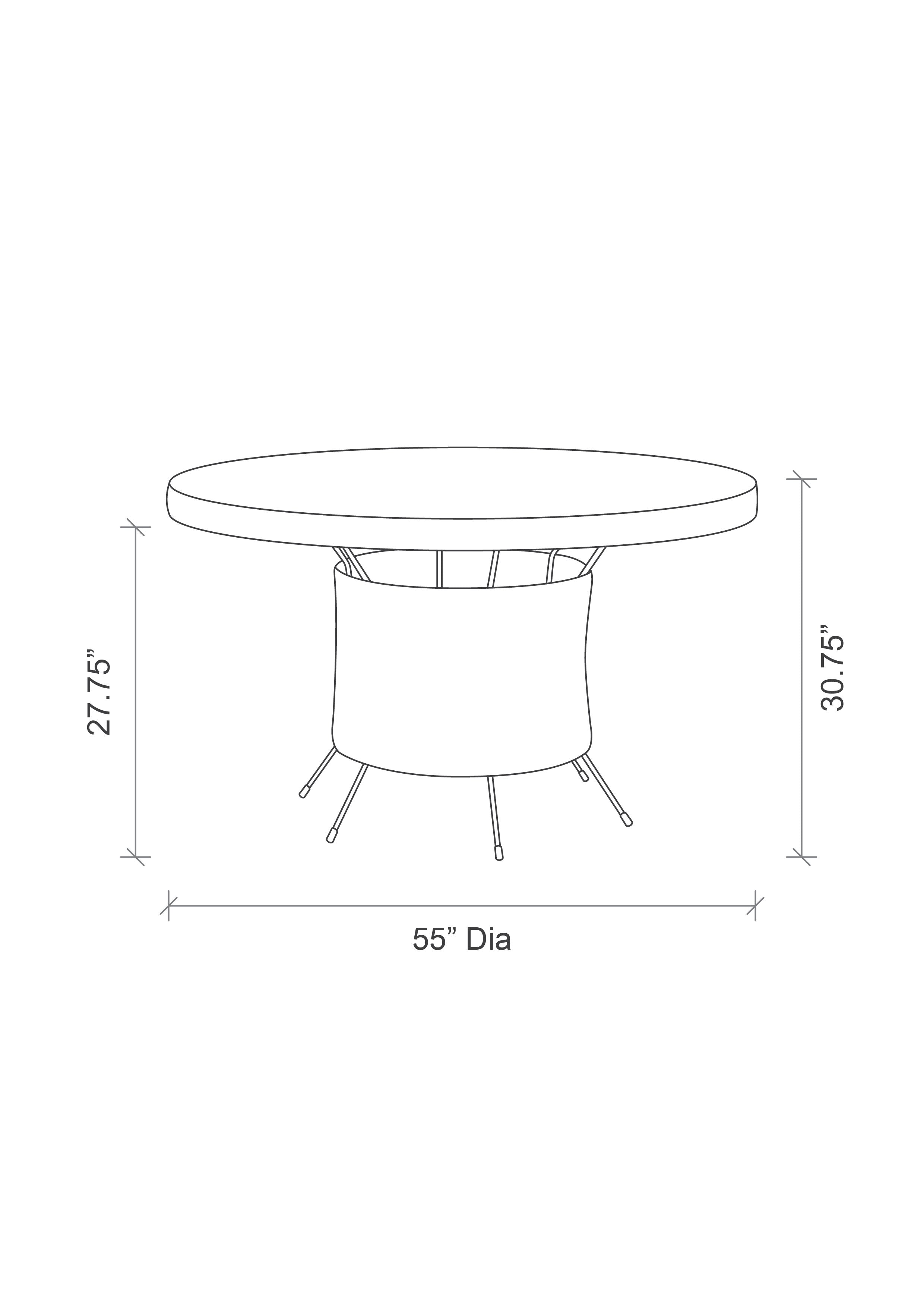 Woven Outdoor Dining Table - Spice