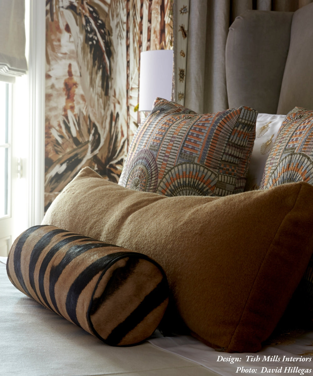 Zebra Hide Bolster Pillow