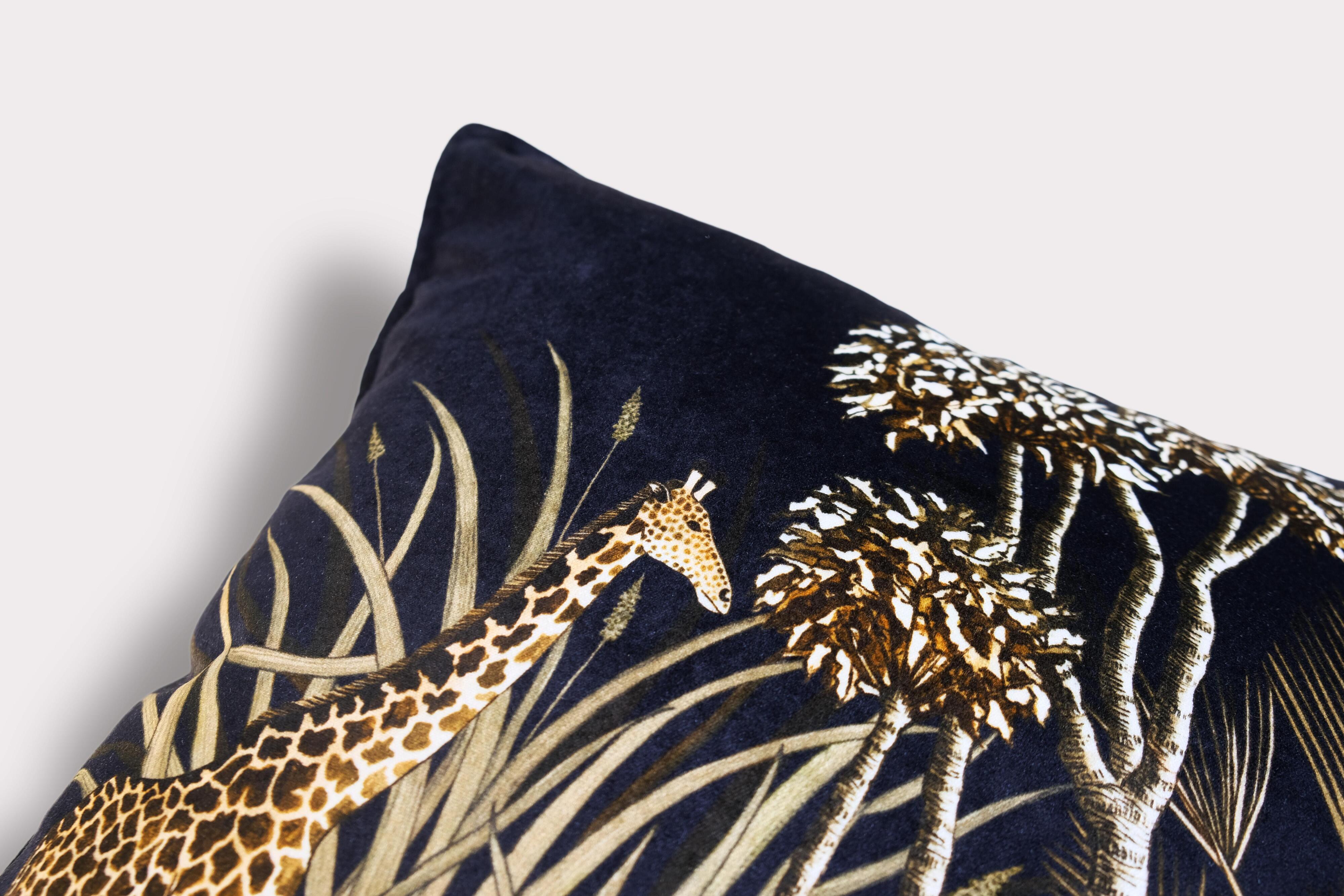 Thanda Toile Pillow - Velvet - Gold