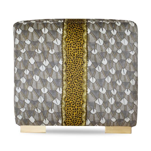 Feather Velvet Cube Ottoman