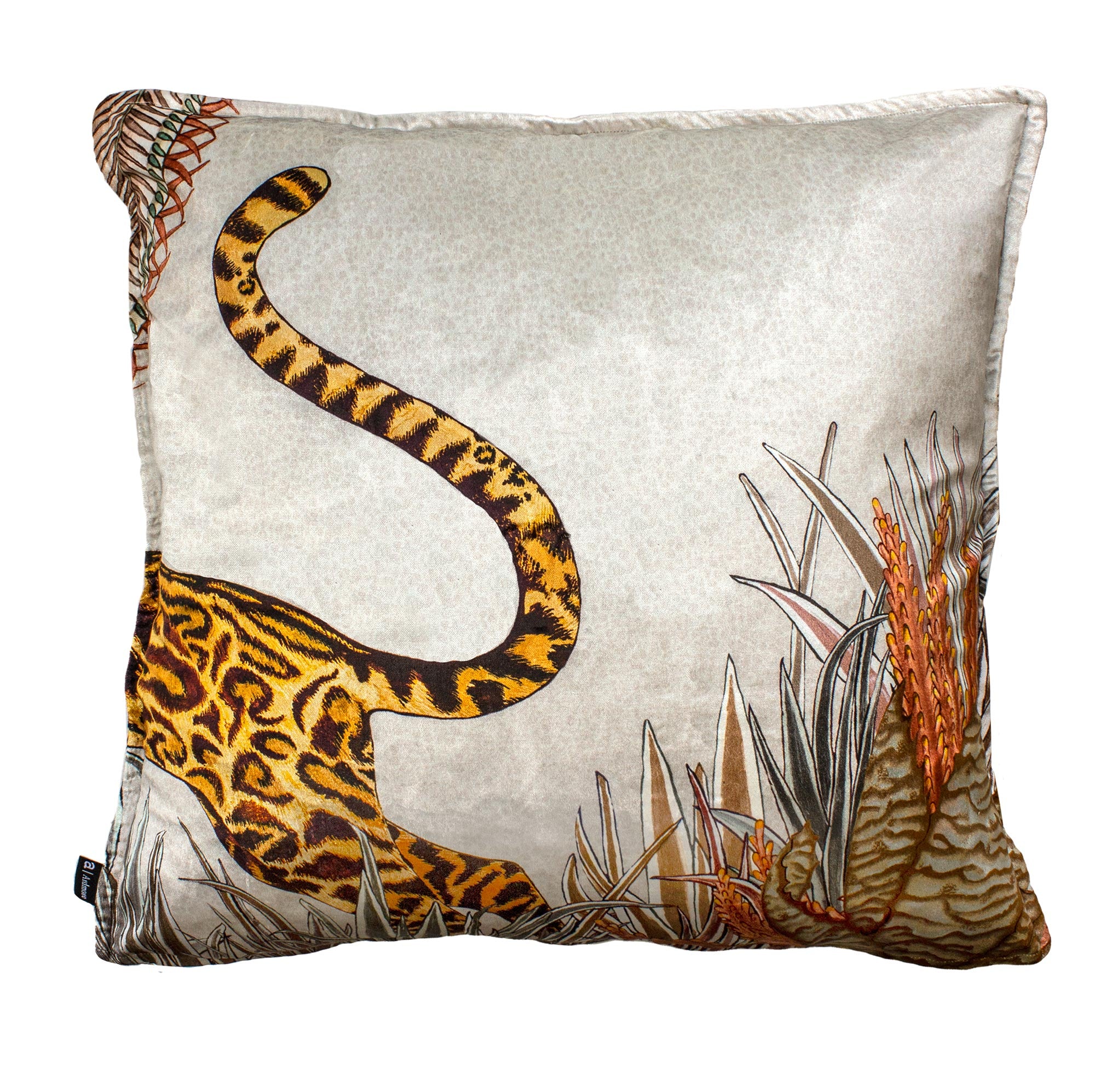 Cheetah Kings Forest Pillow - Velvet - Magnolia