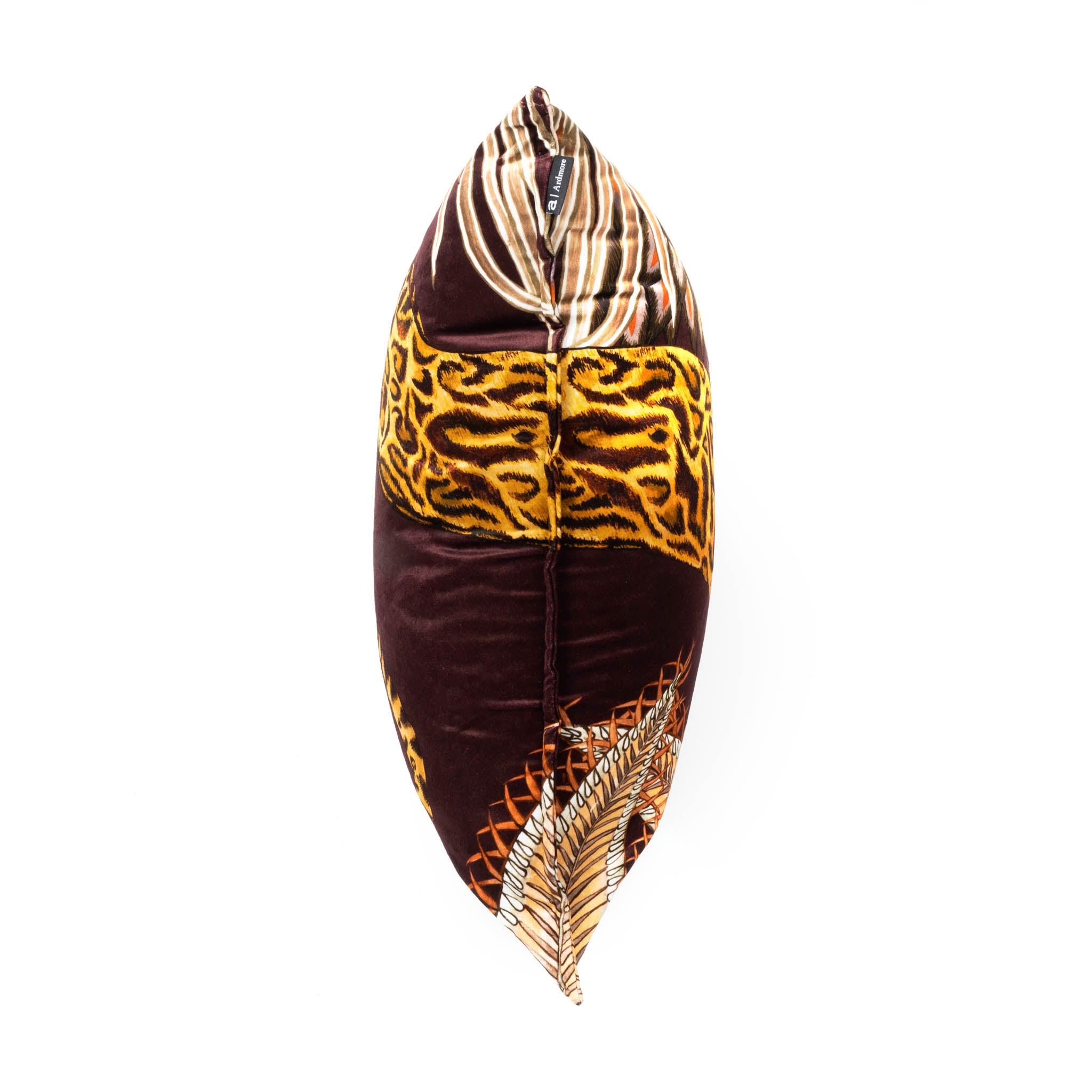 Cheetah Kings Forest Pillow - Velvet - Plum
