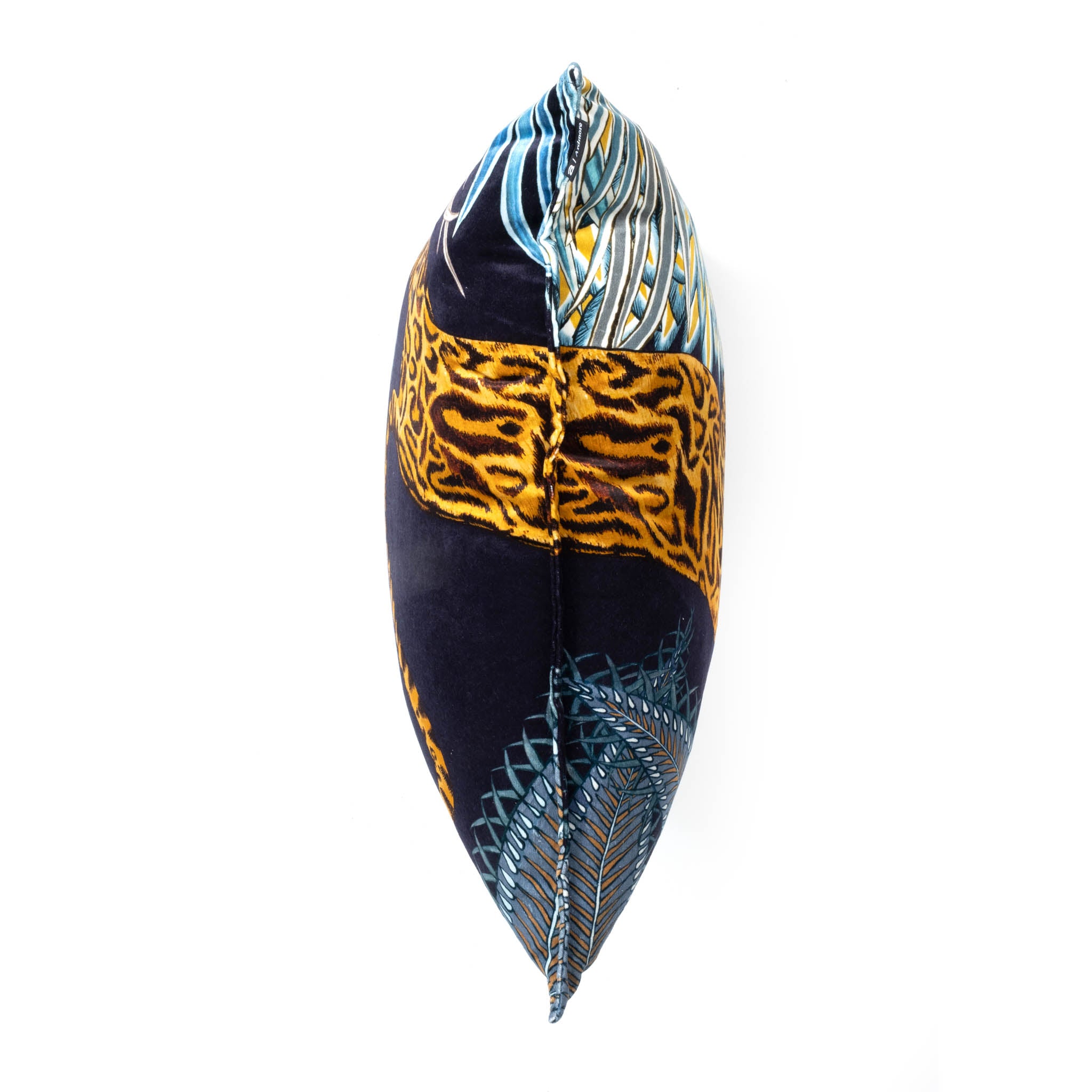 Cheetah Kings Forest Pillow - Velvet - Tanzanite