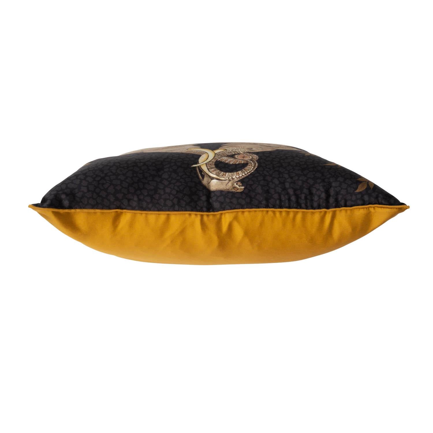 Dancing Elephants Pillow - Silk - Moonlight