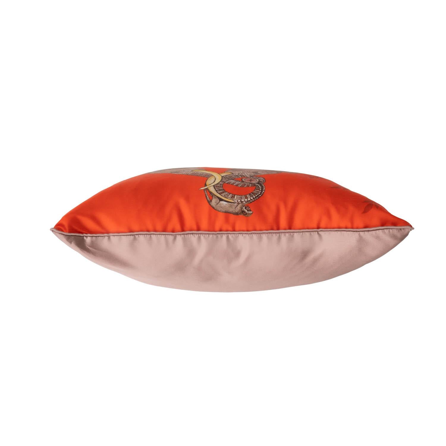 Dancing Elephants Pillow - Silk Sunset