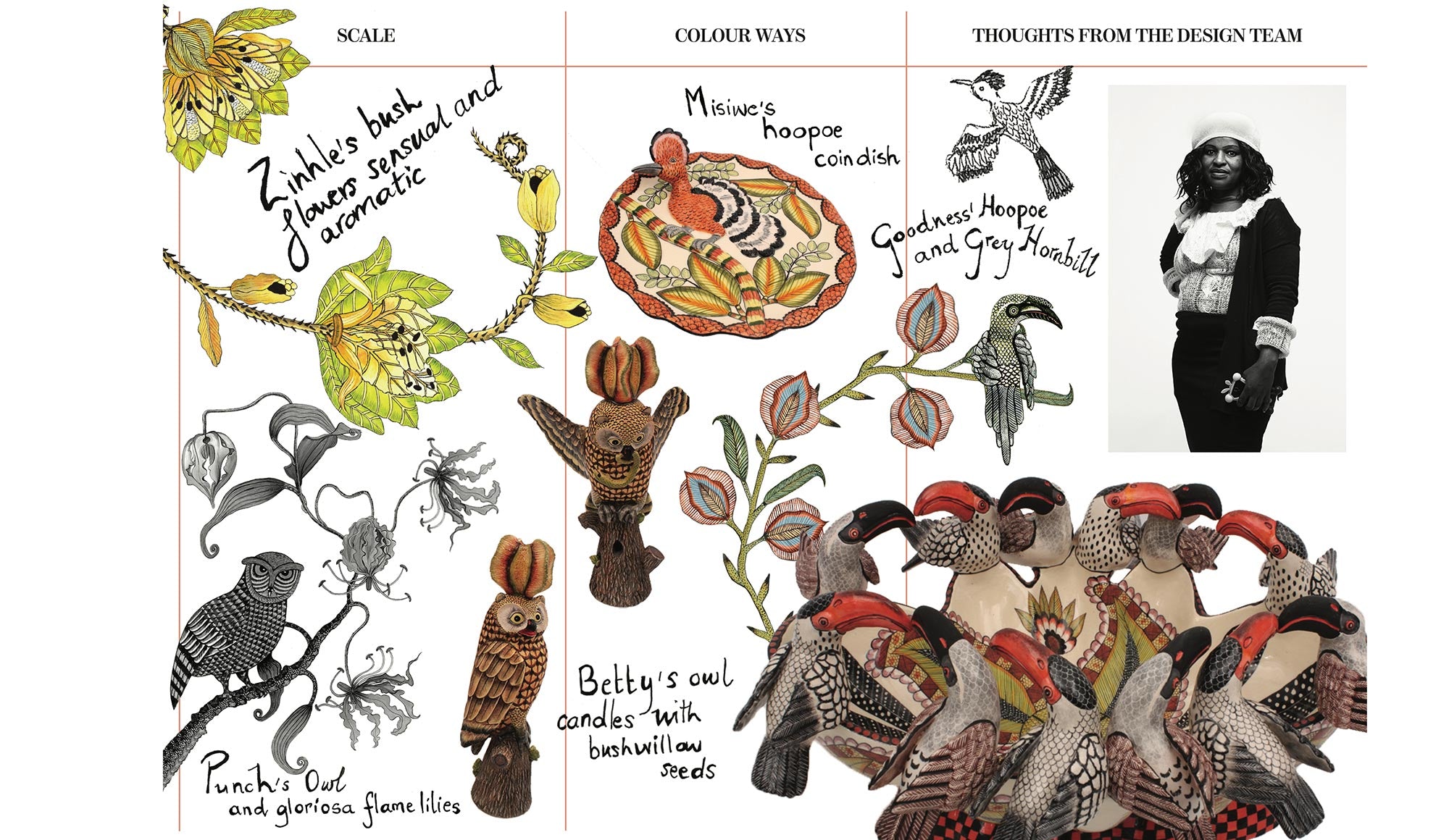 Camp Critters Fabric - Linen - Coral